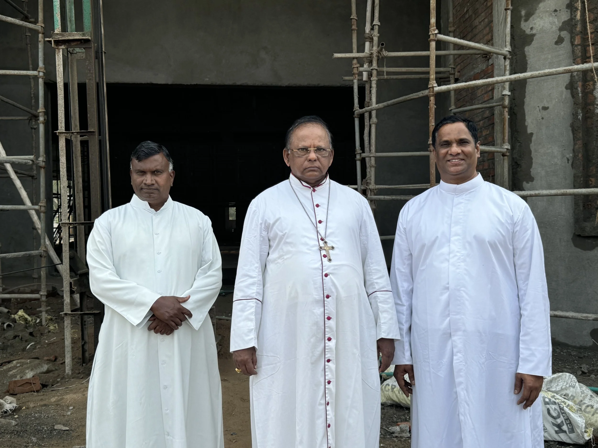 Bishop’s Visit to New Church Construction