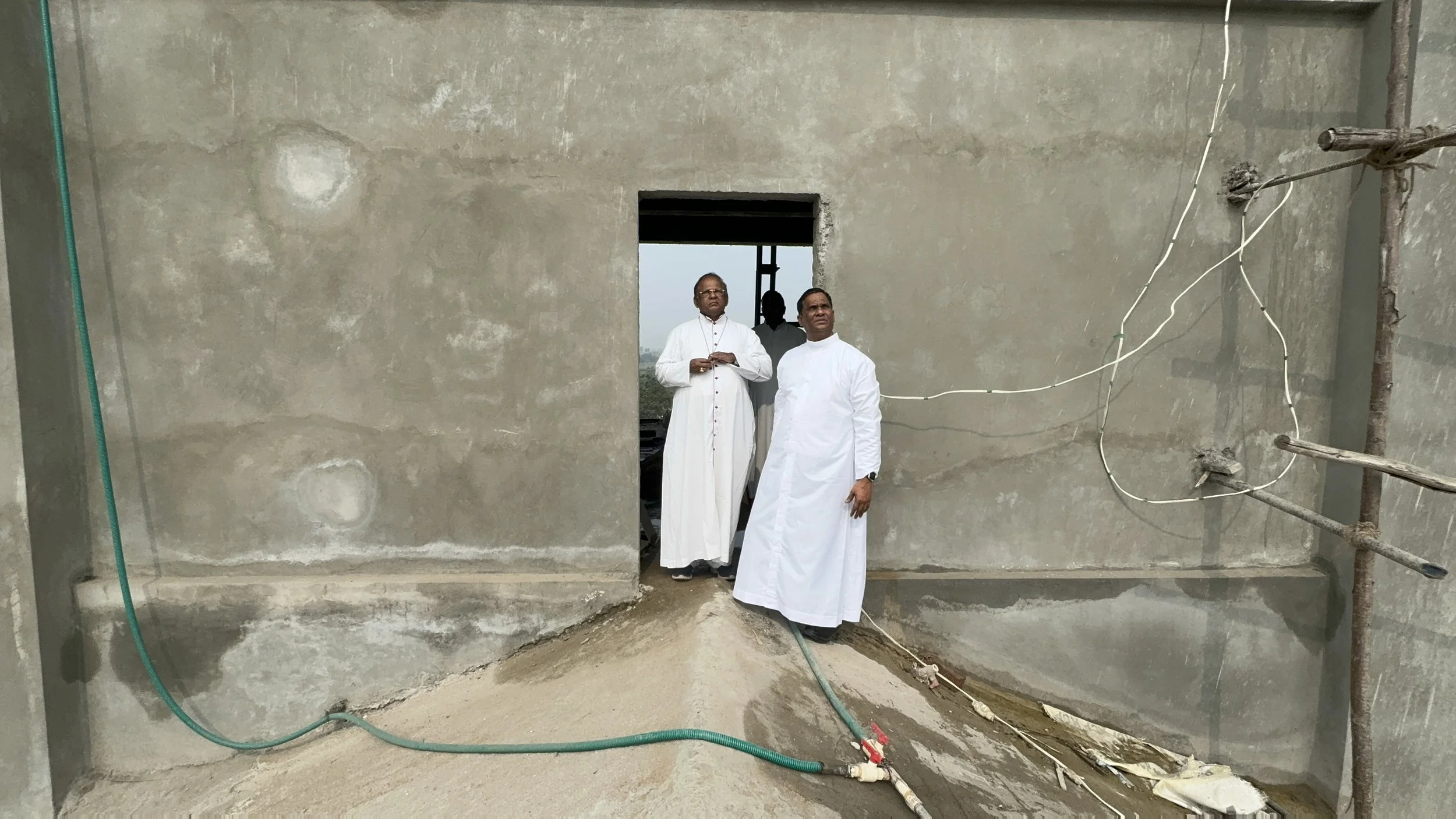 Bishop’s Visit to New Church Construction