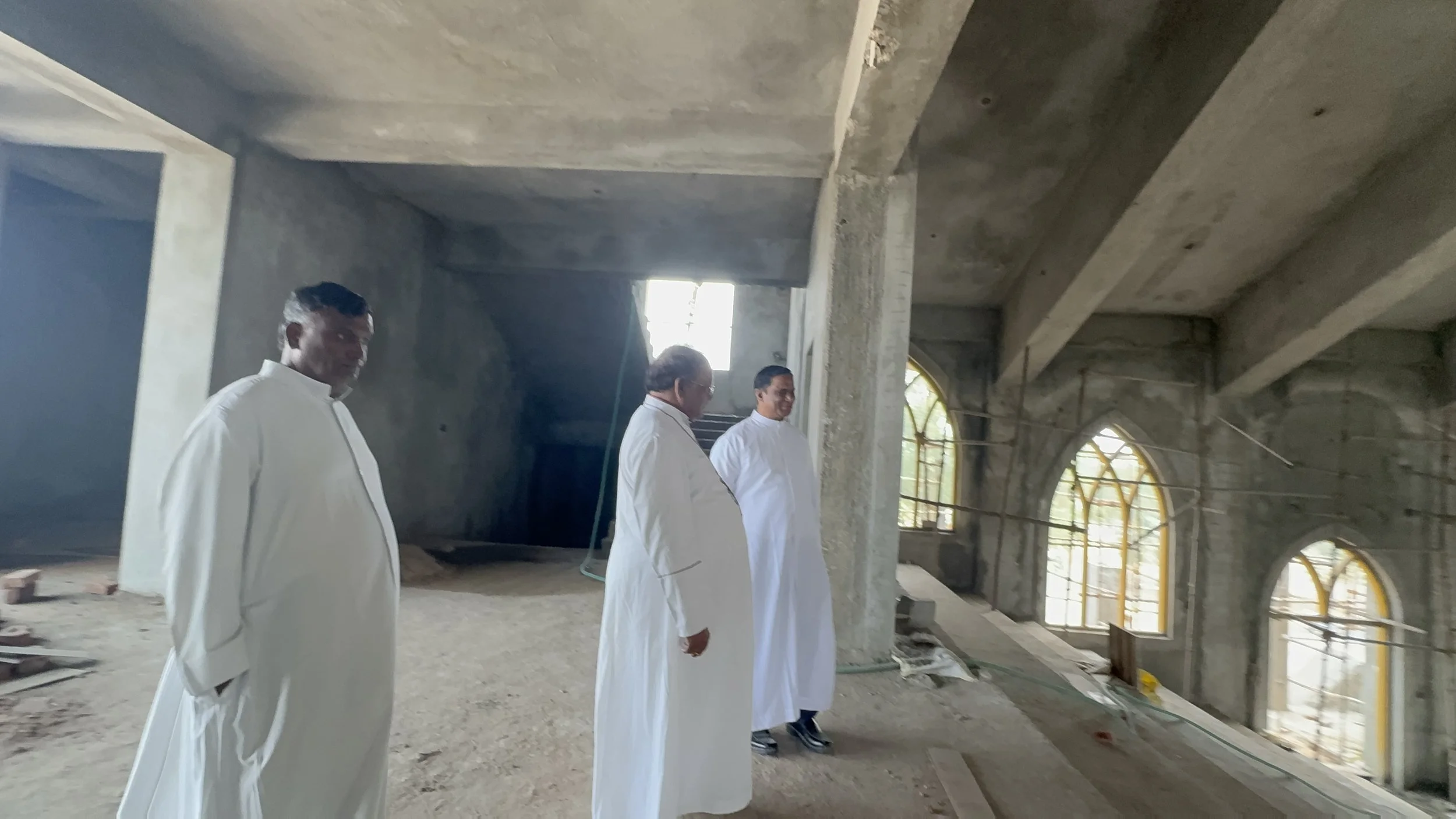 Bishop’s Visit to New Church Construction