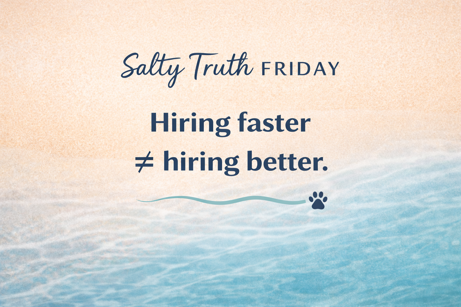 Salty Truth Friday:  If You Can’t Measure It, You Can’t Fix It.