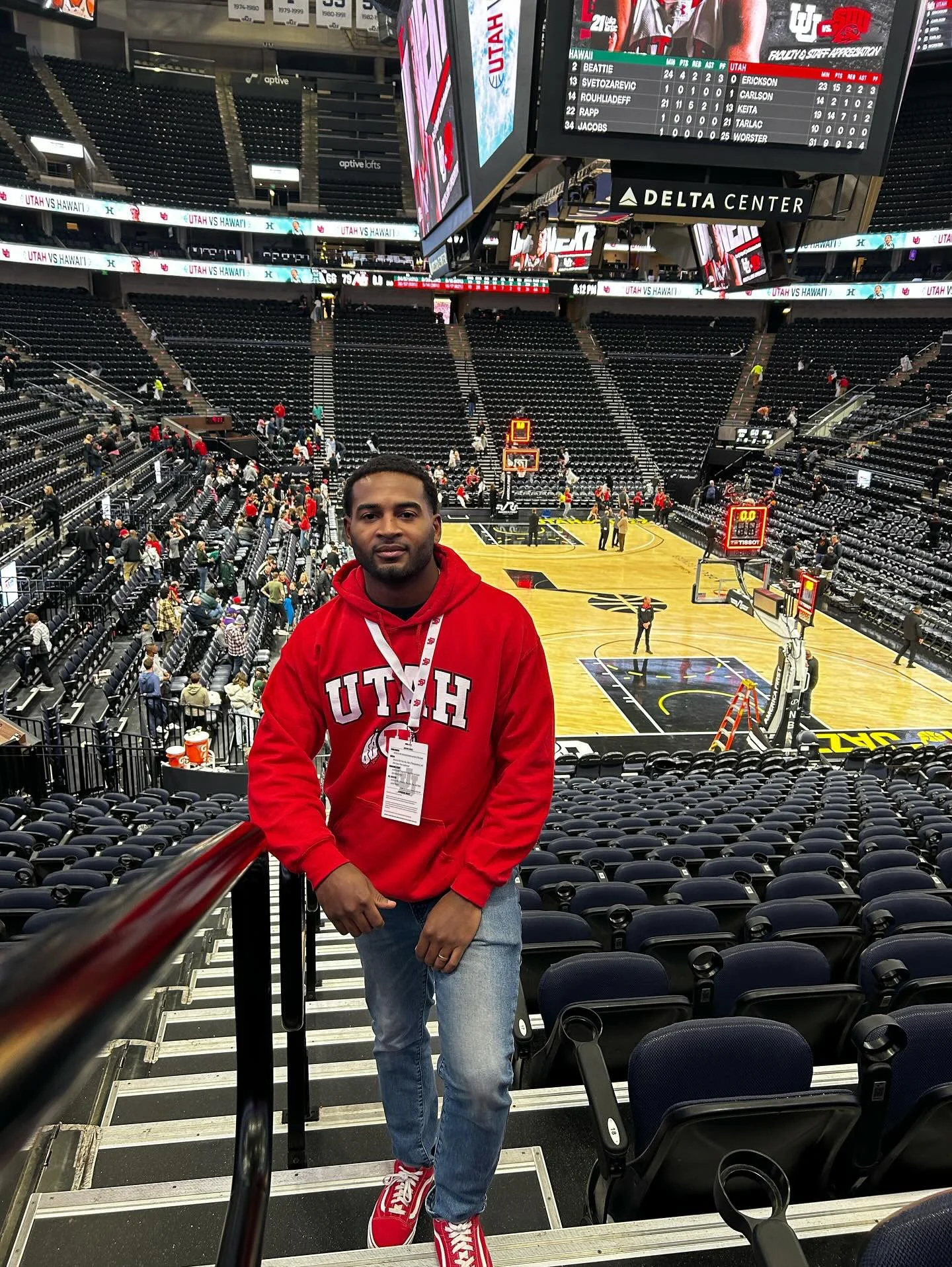 Utah Utes at the Delta Center in  SLC, Utah