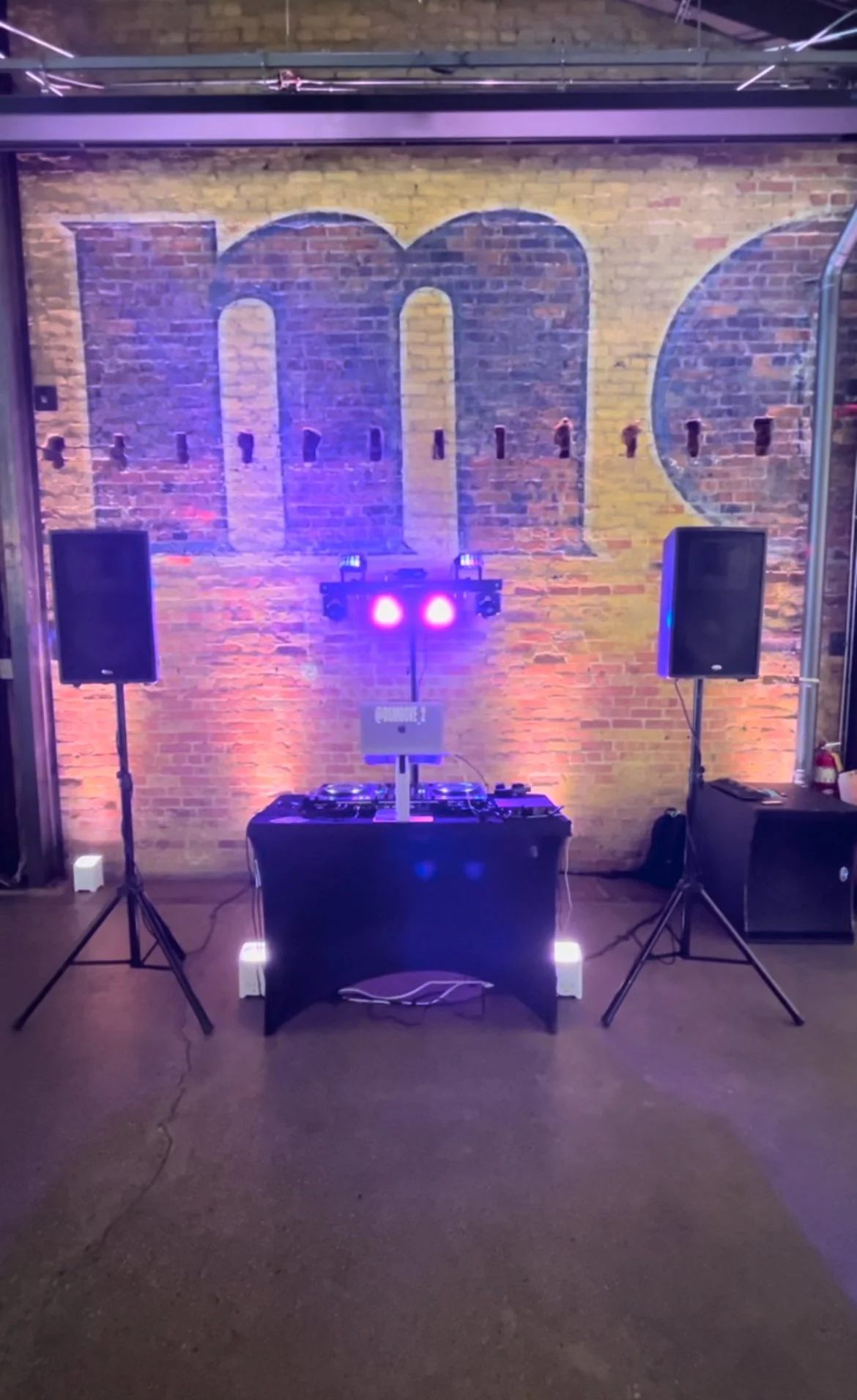 DJ setup at Copper Nickel Event center located in Ogden, Utah