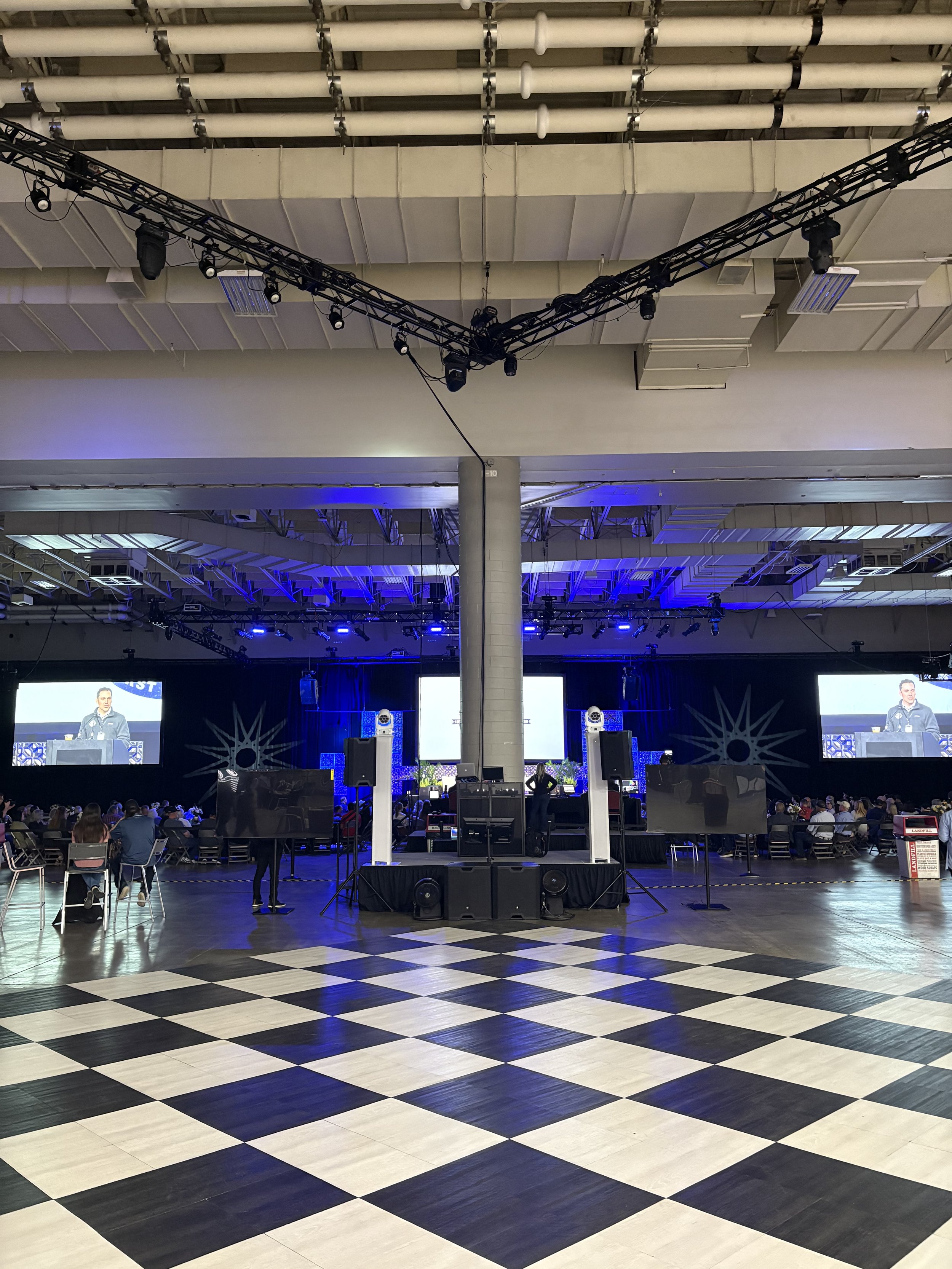 50 year Corporate Anniversary Party Setup at the Salt Lake Palace Convention Center located in Salt Lake City, UT