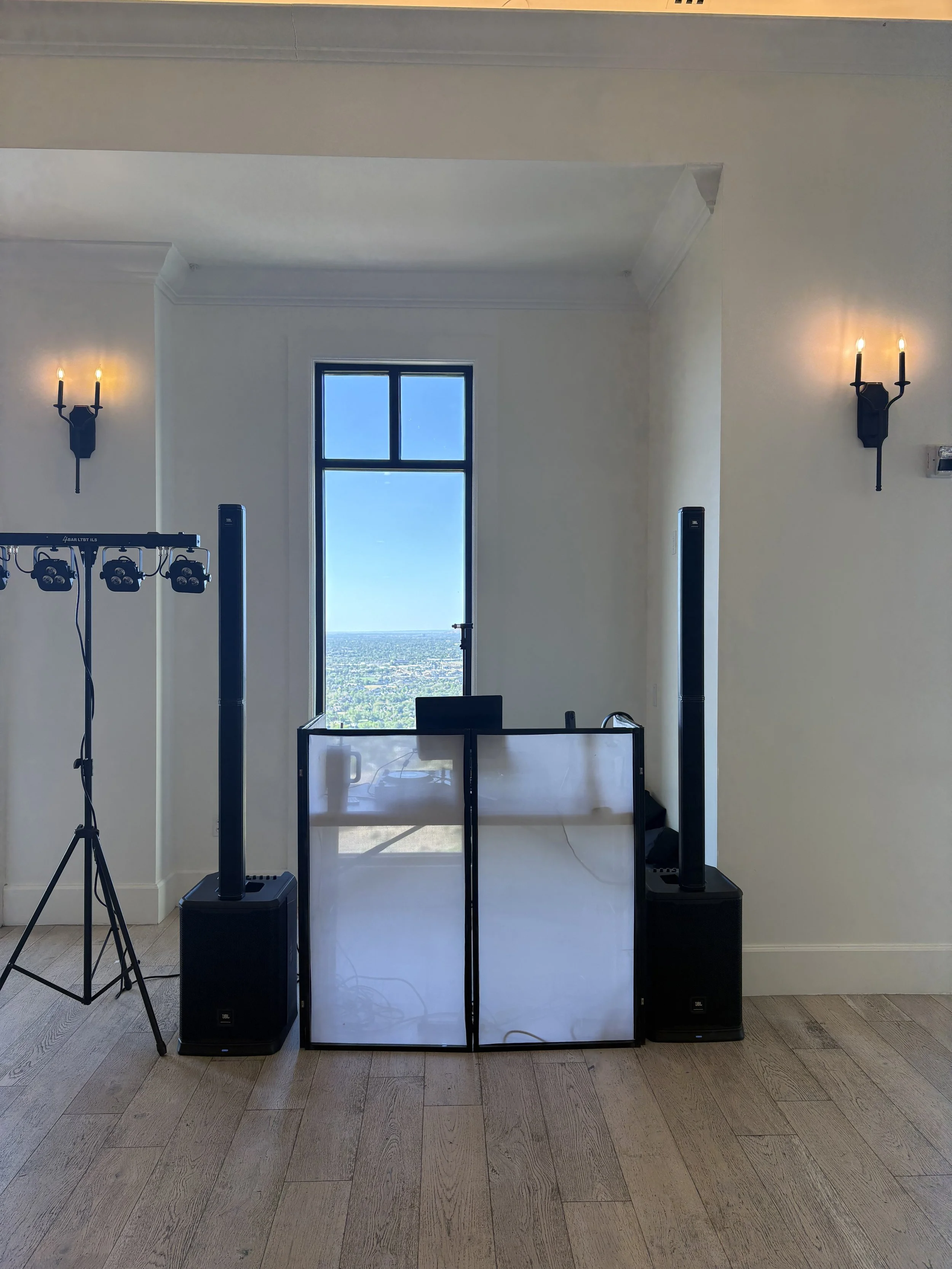 DJ setup for the Reception at Venue: Siempre located in Draper, UT