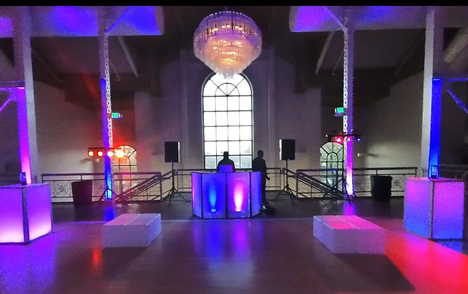 DJ setup for upscale corporate event at the Salt Lake City, Utah Fairgrounds