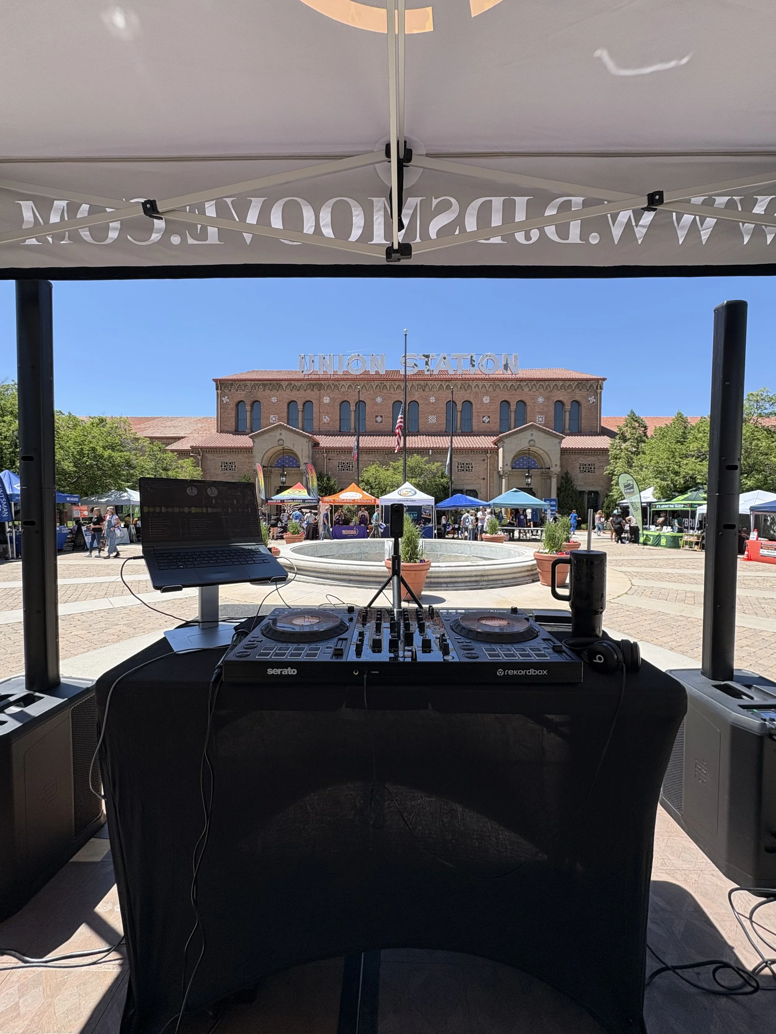 Outdoor DJ setup and your official DJ for the Ogden Marathon Expo located in Ogden, UT. (DJ D Smoove) 