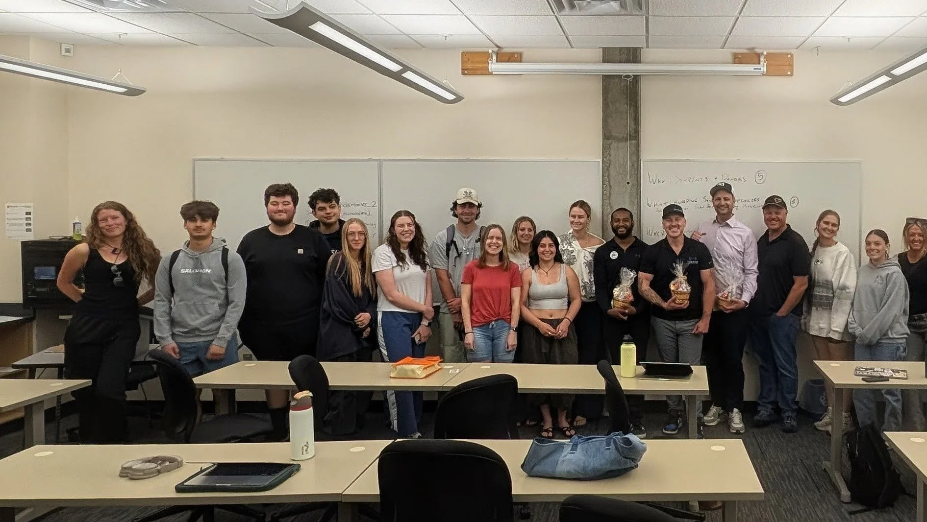 Teaching a class with fellow peers at The University of Utah on "How to throw Events"