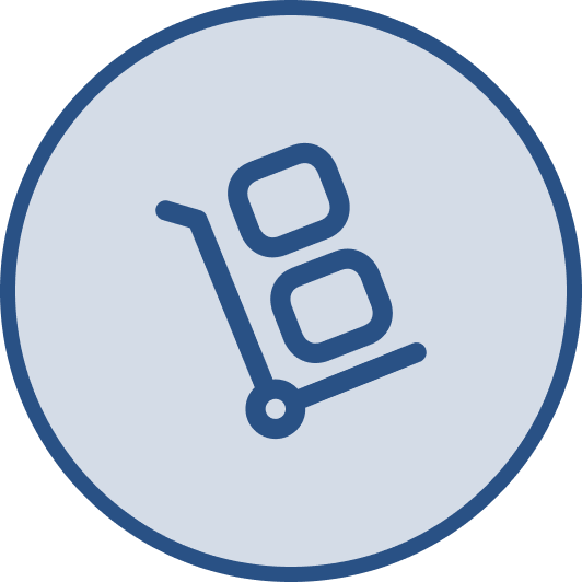 Blue circular logo with a stylized letter 'R' in the center.