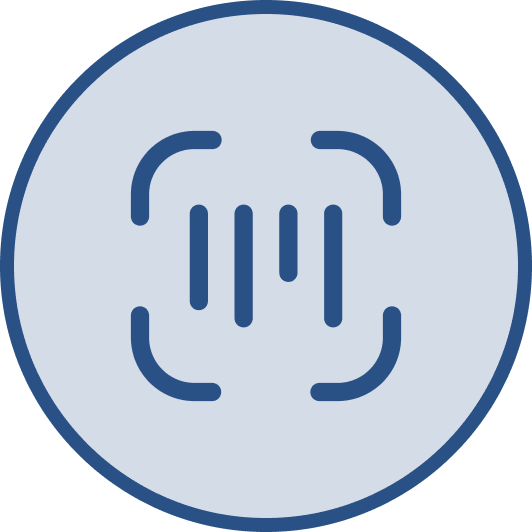 Icono circular azul con el símbolo blanco de la señal de Wi-Fi.