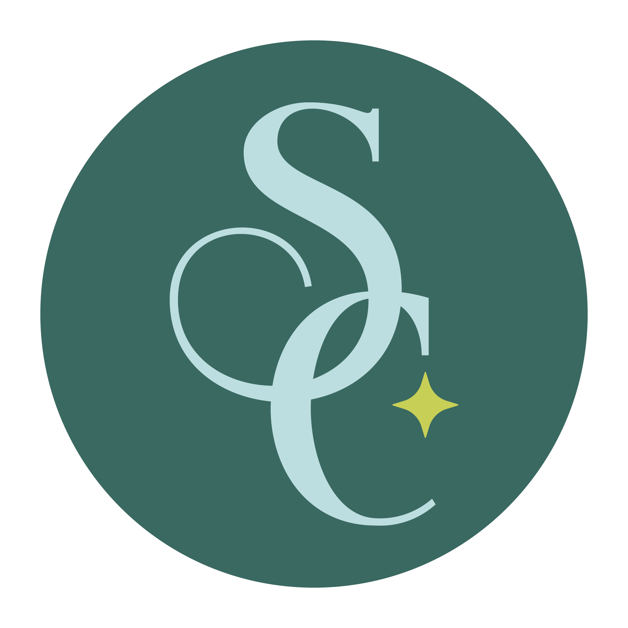 Sapphire Charm Alpacas SC monogram logo