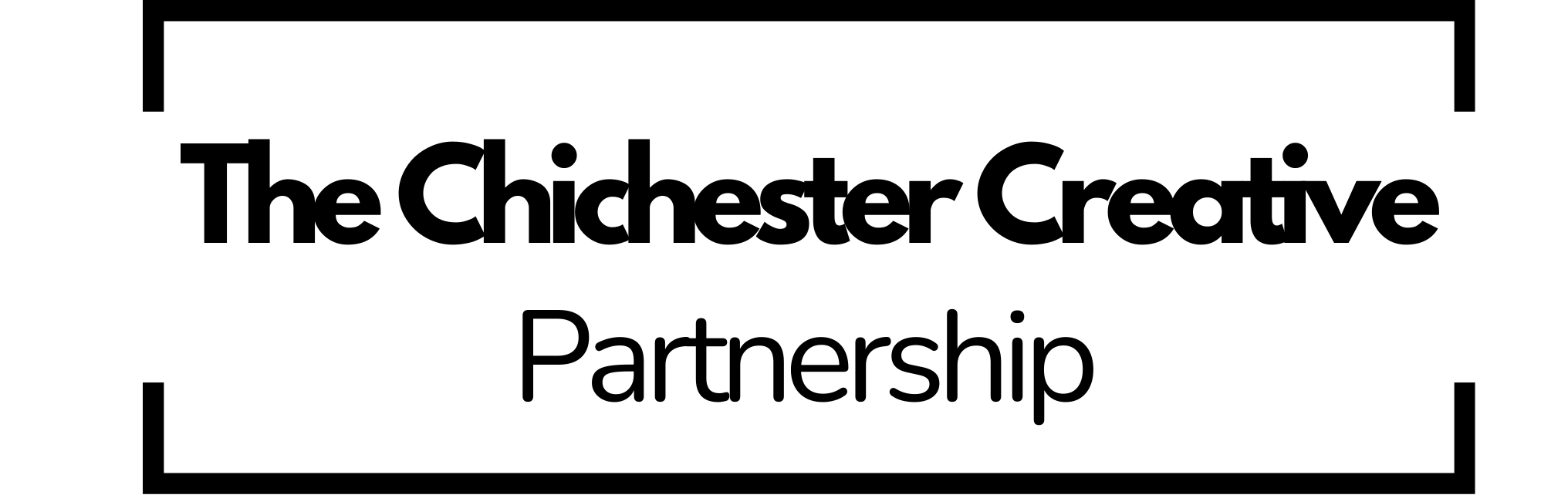 Text that reads 'The Chicester Creative Partnership' with a border around it.