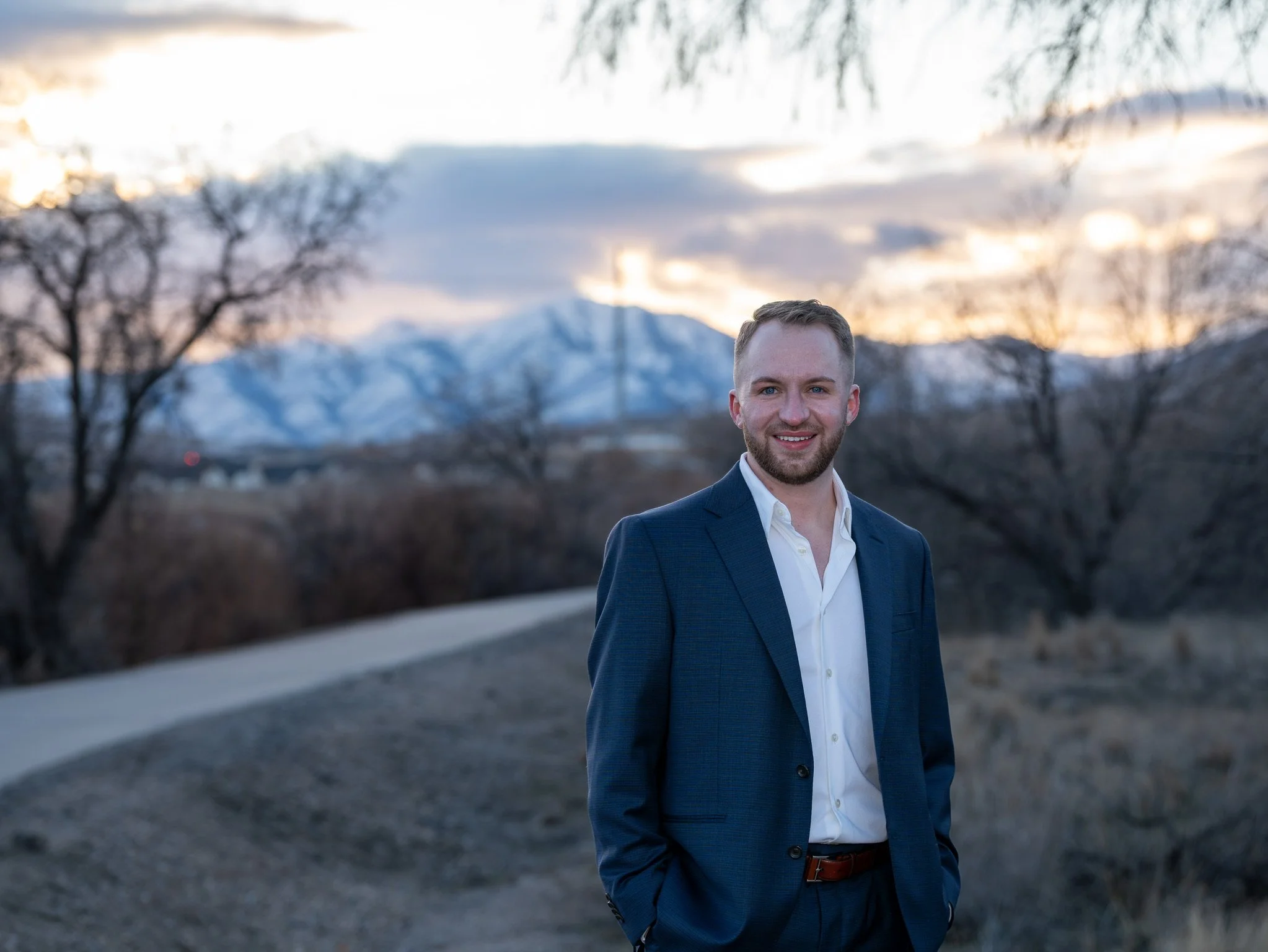 Brett Nielsen standing outdoors in Utah, candidate for House District 51