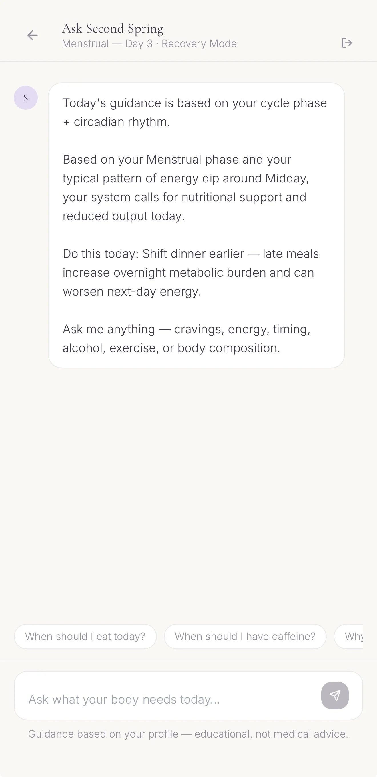 Second Spring app tracking metabolic signals for women in perimenopause