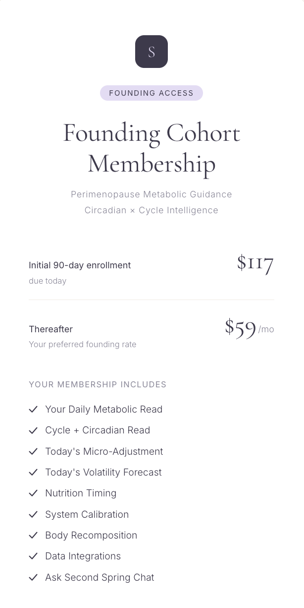 Second Spring app tracking metabolic signals for women in perimenopause