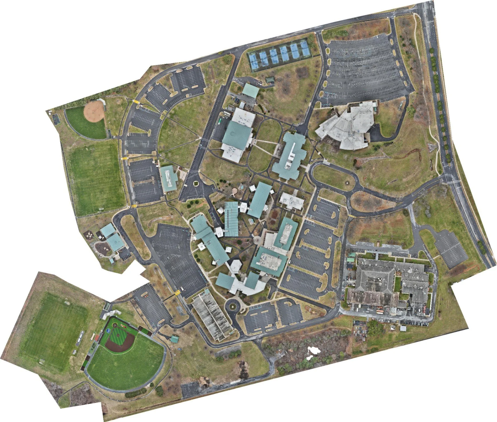 Overhead view of drone orthomosaic