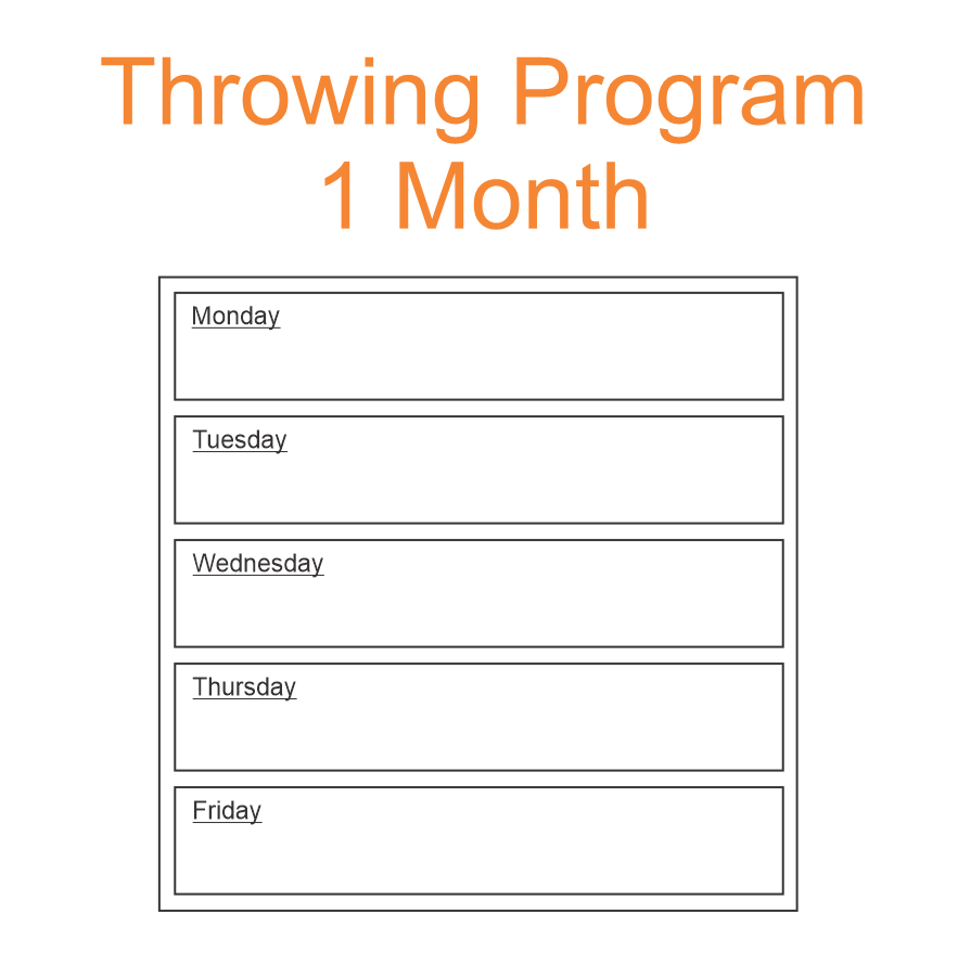 Throwing Program - 1 Month