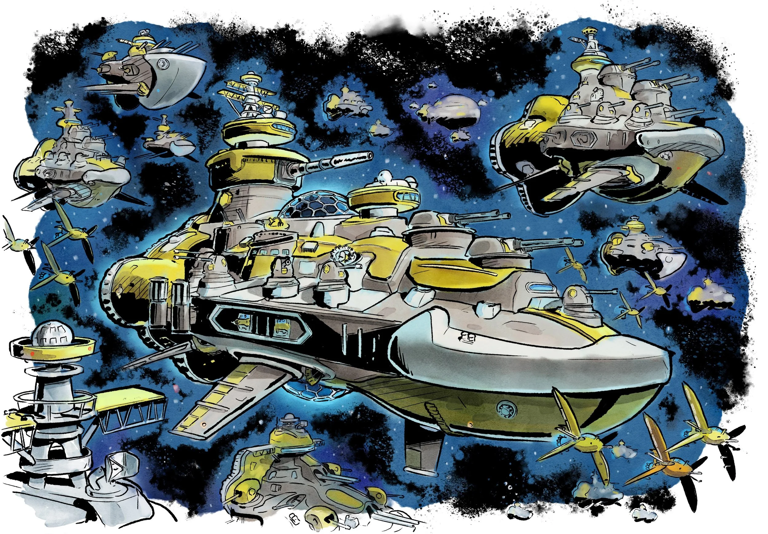 Aspronian Battle fleet 882 A.B.E.

In 850 A.B.E., Marcus Dantes, at the age of 23, was crowned the first Emperor of the newly established Aspronian Empire by the will of the people. As the central powers were ramping up their naval firepower, Marcus 