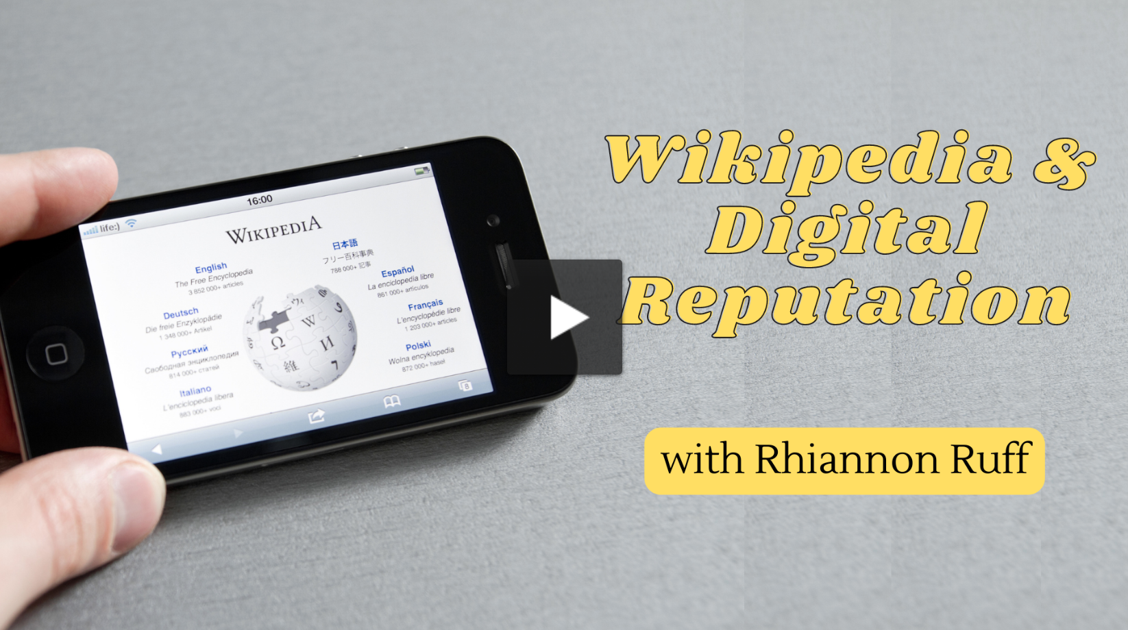 Ragan PR Training: Wikipedia & Digital Reputation
