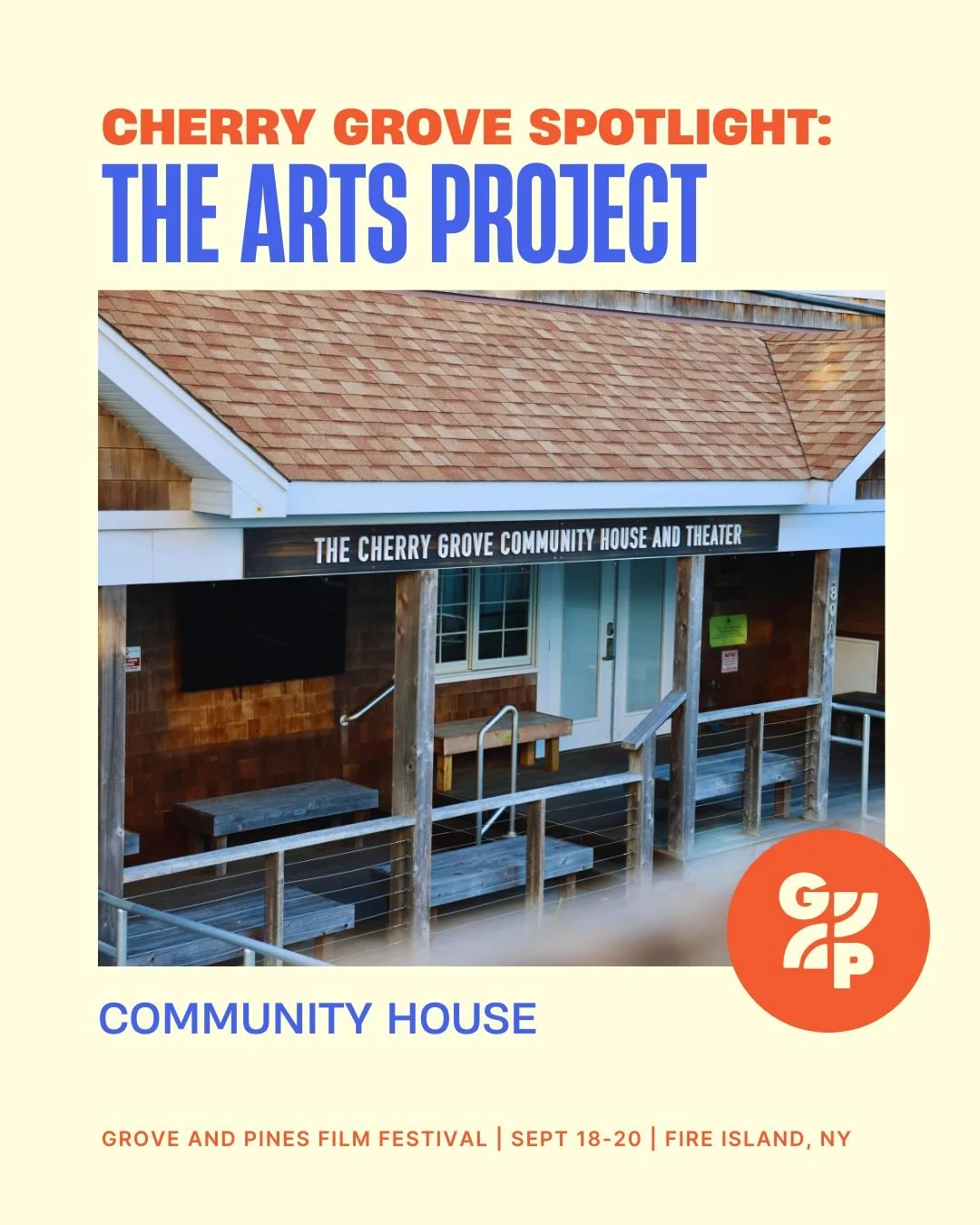 The Cherry Grove Community House and Theatre has been a home for queer art, performance, and community since 1946. One of ten National Historic Landmarks representing LGBTQ+ civil rights struggles in the United States, it is the oldest continuously o