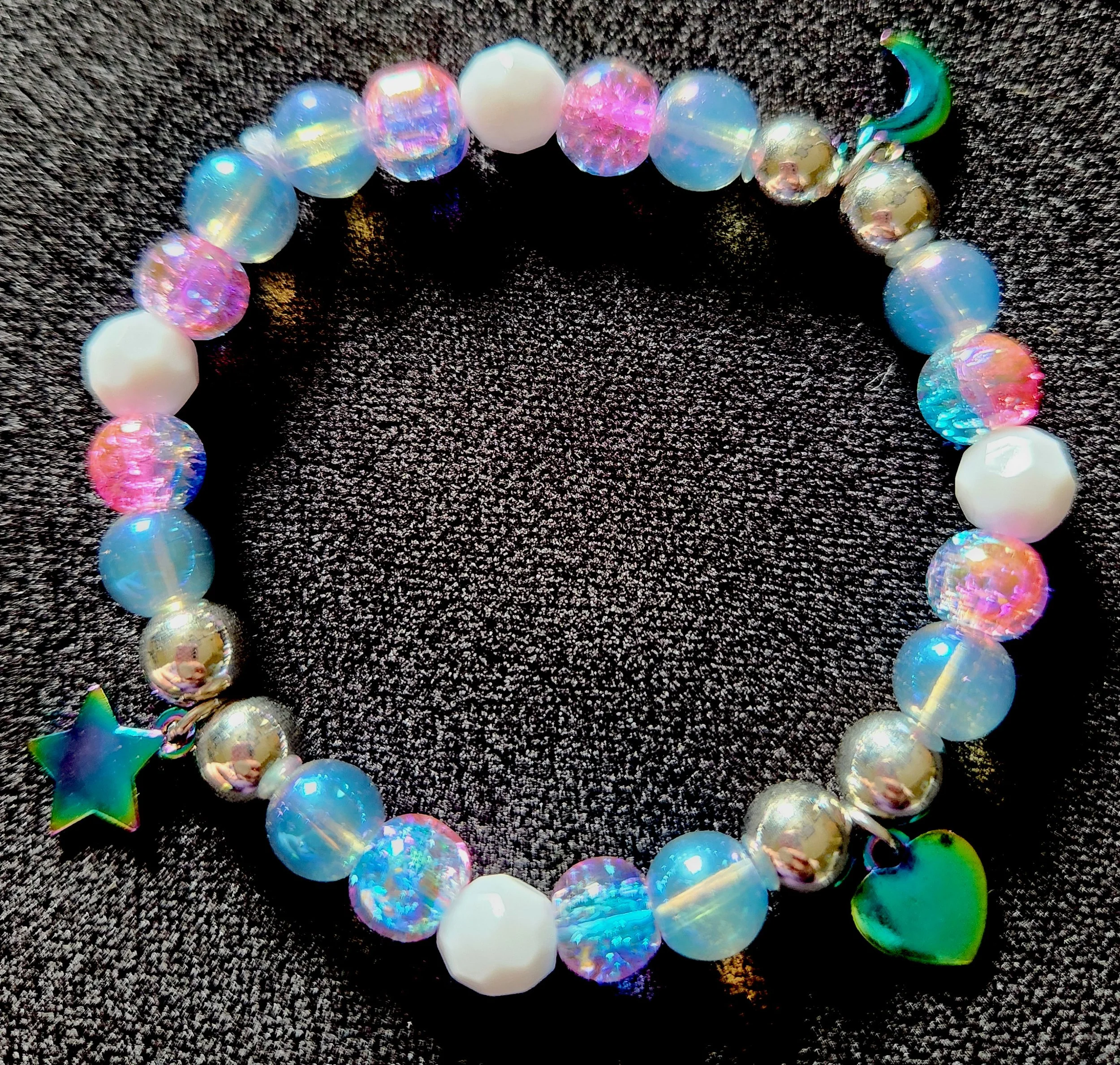 Trans Pride Charm Bracelet (one of a kind)