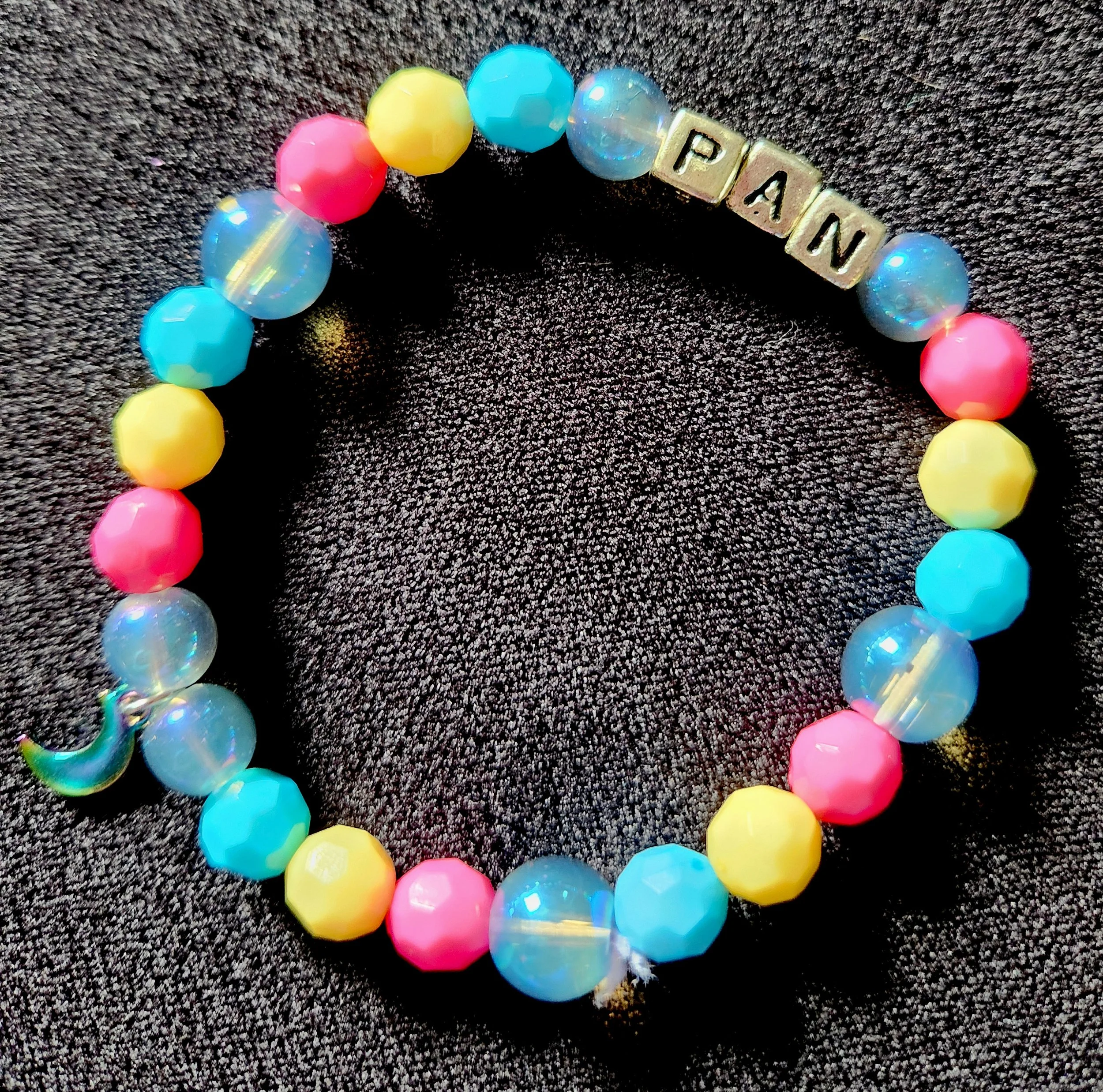 Pan Pride Alphabet & Charm Bracelet