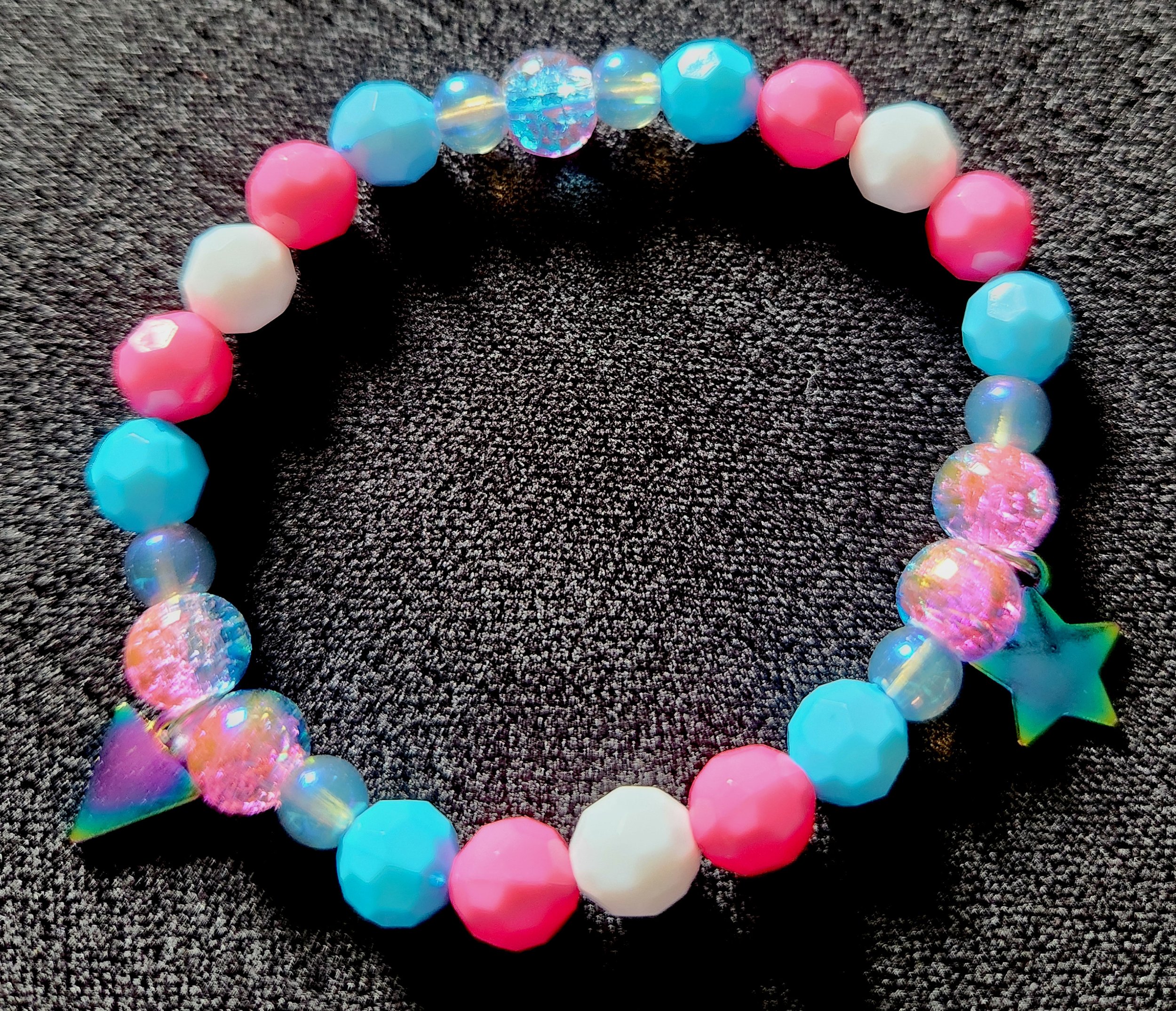Trans Pride Charm Bracelet (one of a kind)