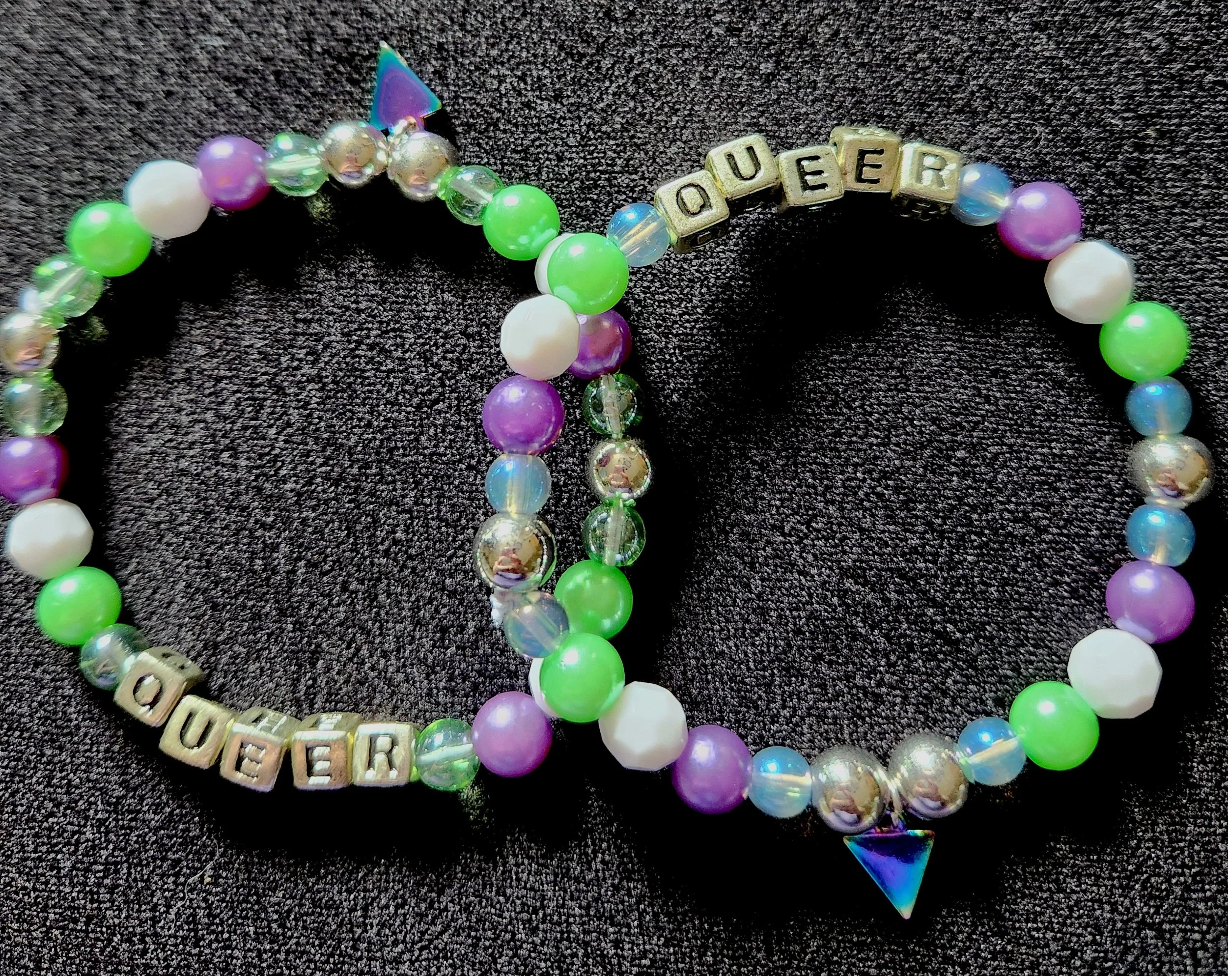 Queer Pride Alphabet & Charm Bracelet