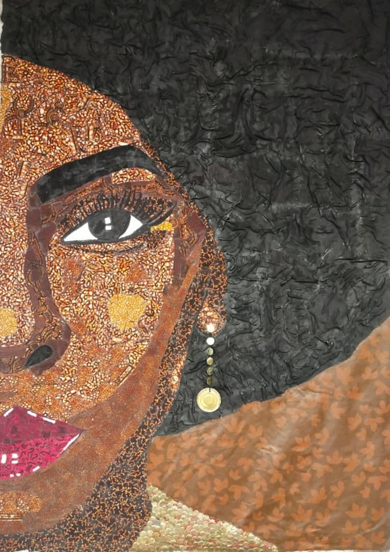Title: Woman of dignity two 

Medium: Mixed Media, Size: 122 x 153cm, Year: 2024