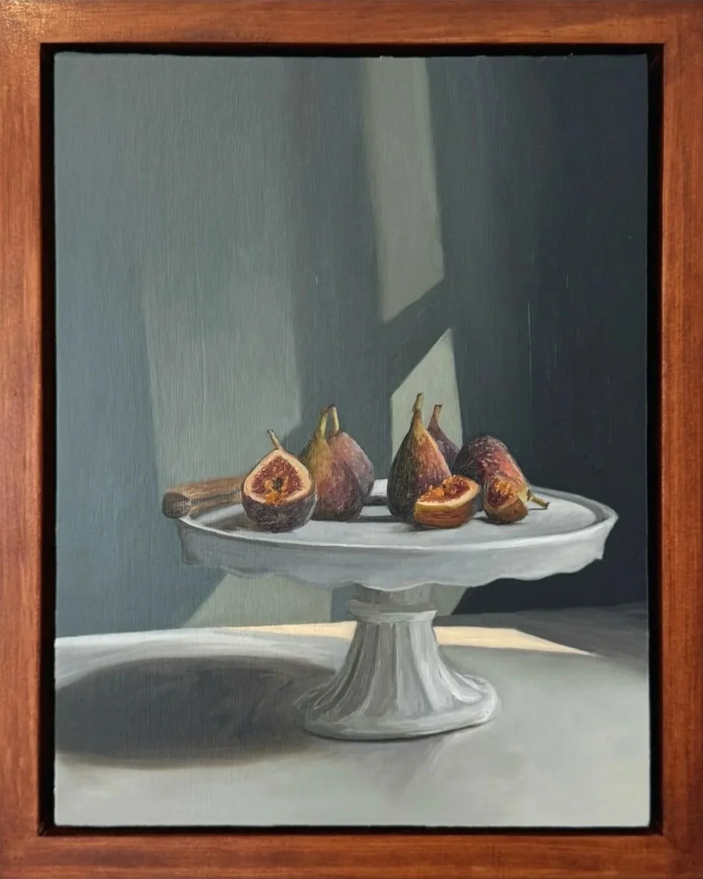 Still Life of Figs II (2026) Oil on cotton panel 8 x 10