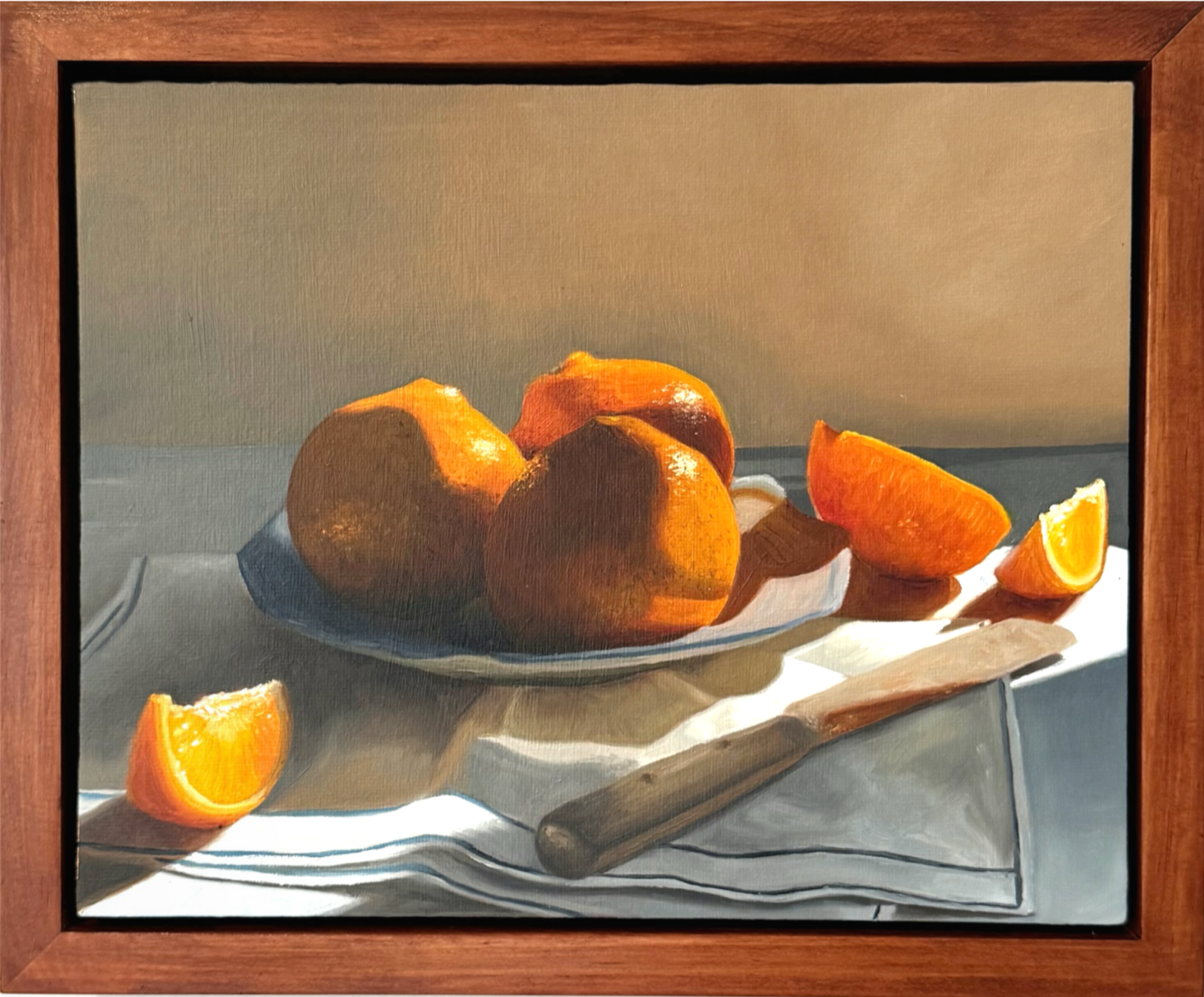 Still Life of Oranges (2026) oil on cotton panel 8 x 10