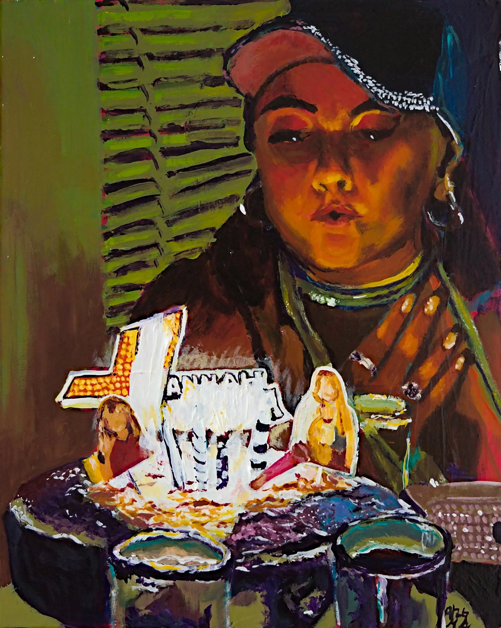 Their 25th Birthday, acrylic on wood panel, 2026, 10x8 inches