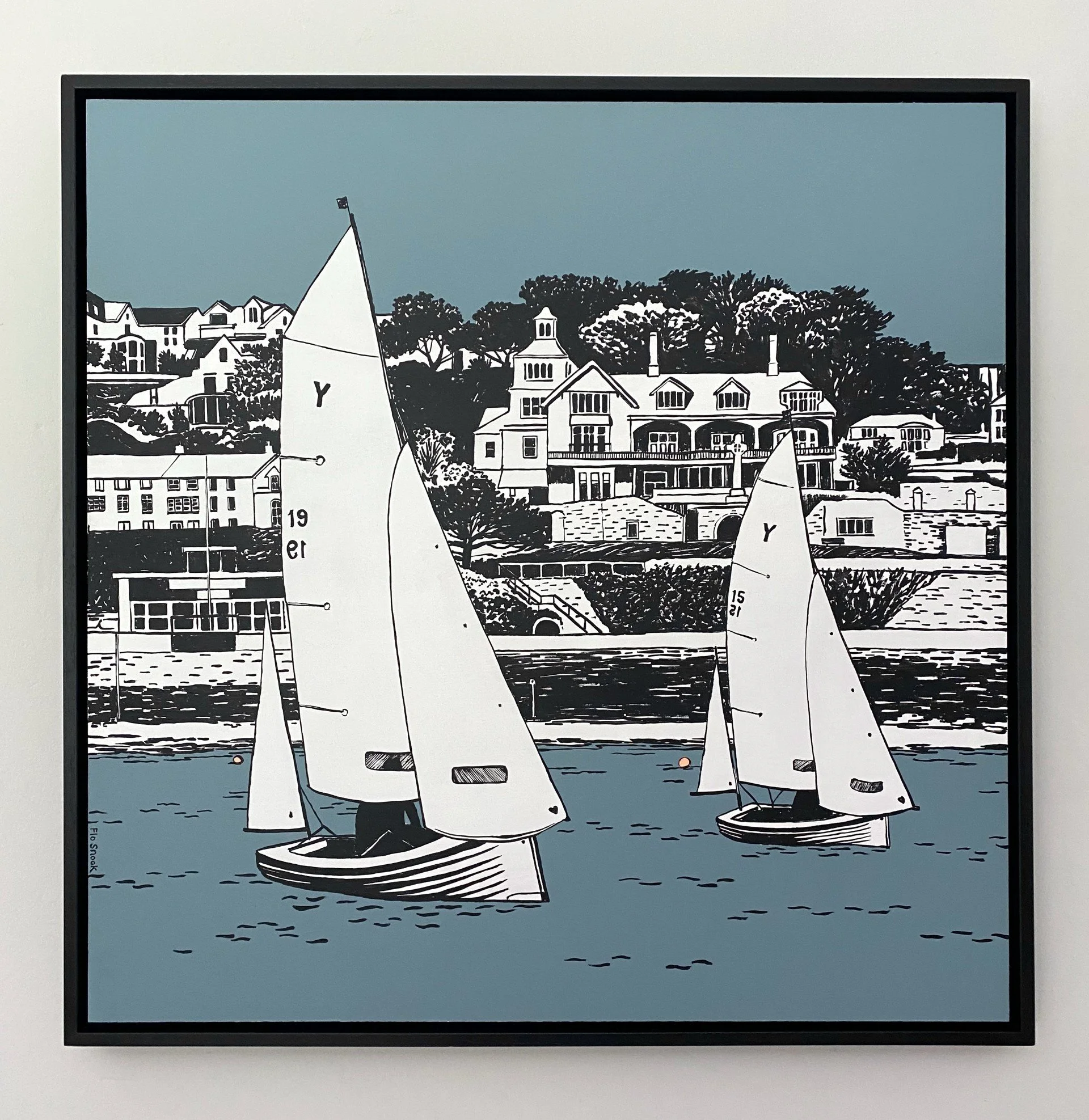 Salcombe Yacht Club with Yawls