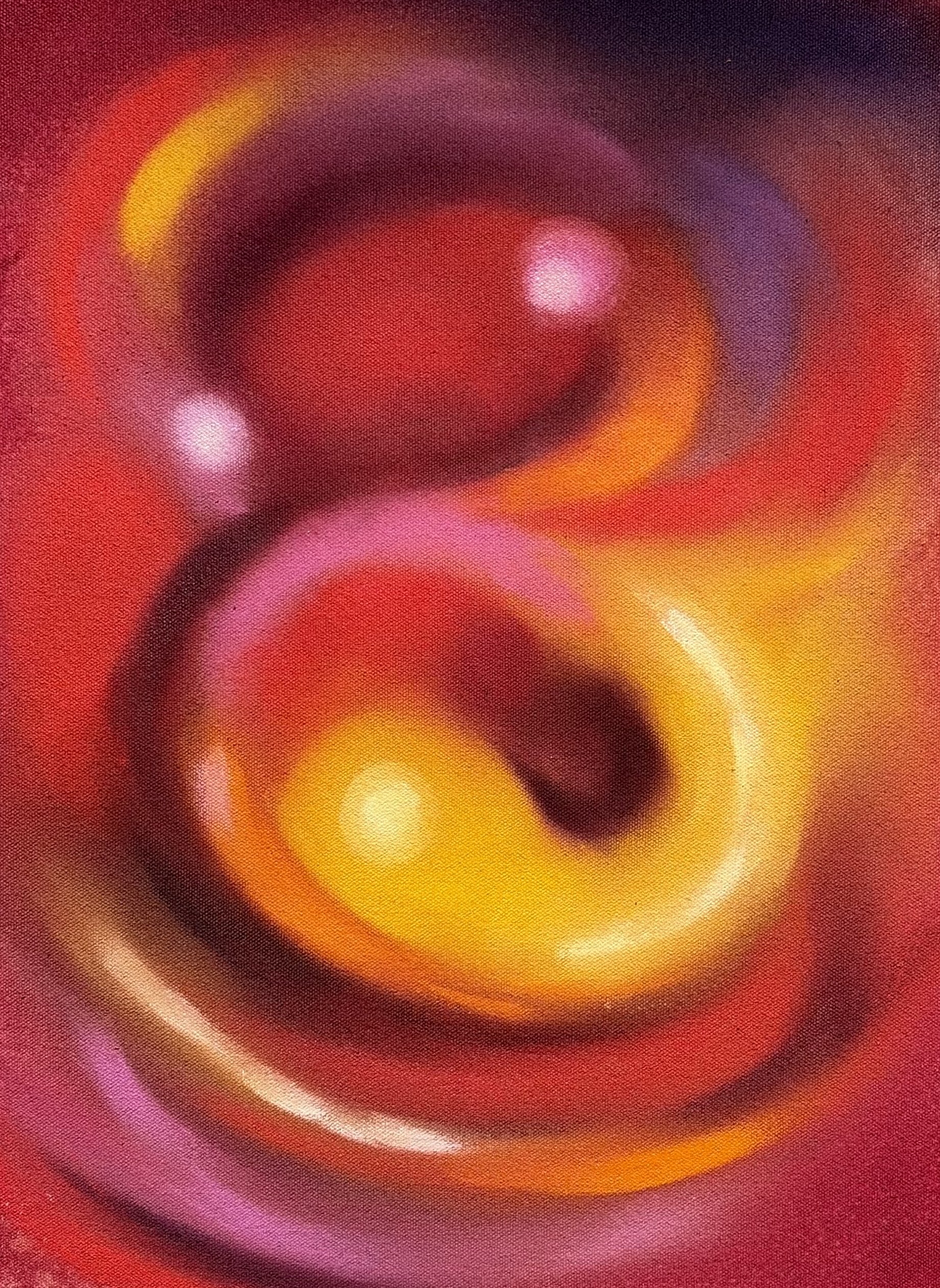 LOVE OF DANAI
30 × 20cm · Acrylic and gouache on unprimed cotton canvas · 202