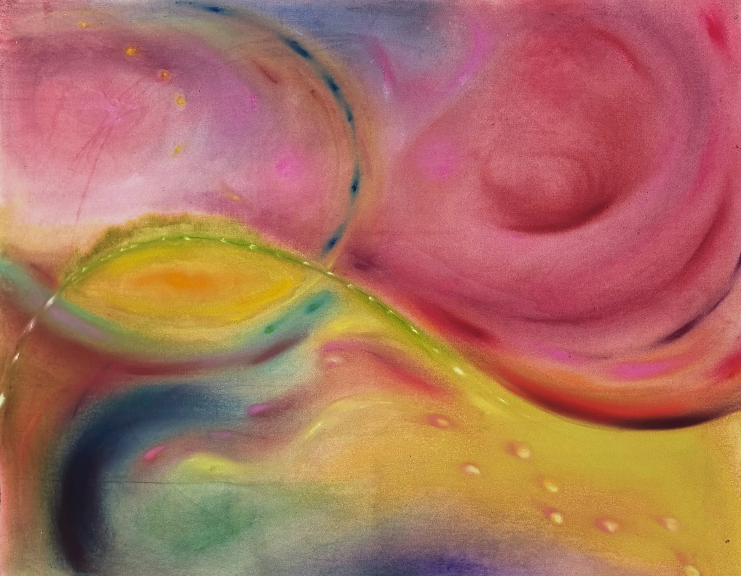 ALL THE LOVE
160 × 120cm · Acrylic and gouache on unprimed cotton canvas · 2026
