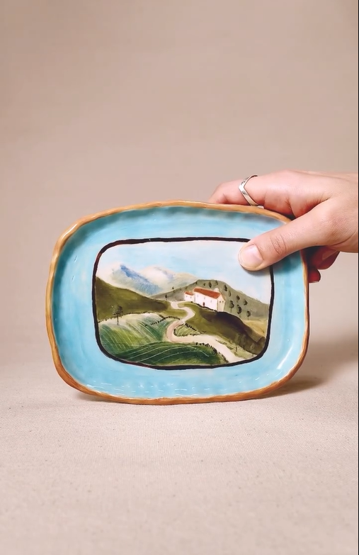 Running Dog Butter Dish