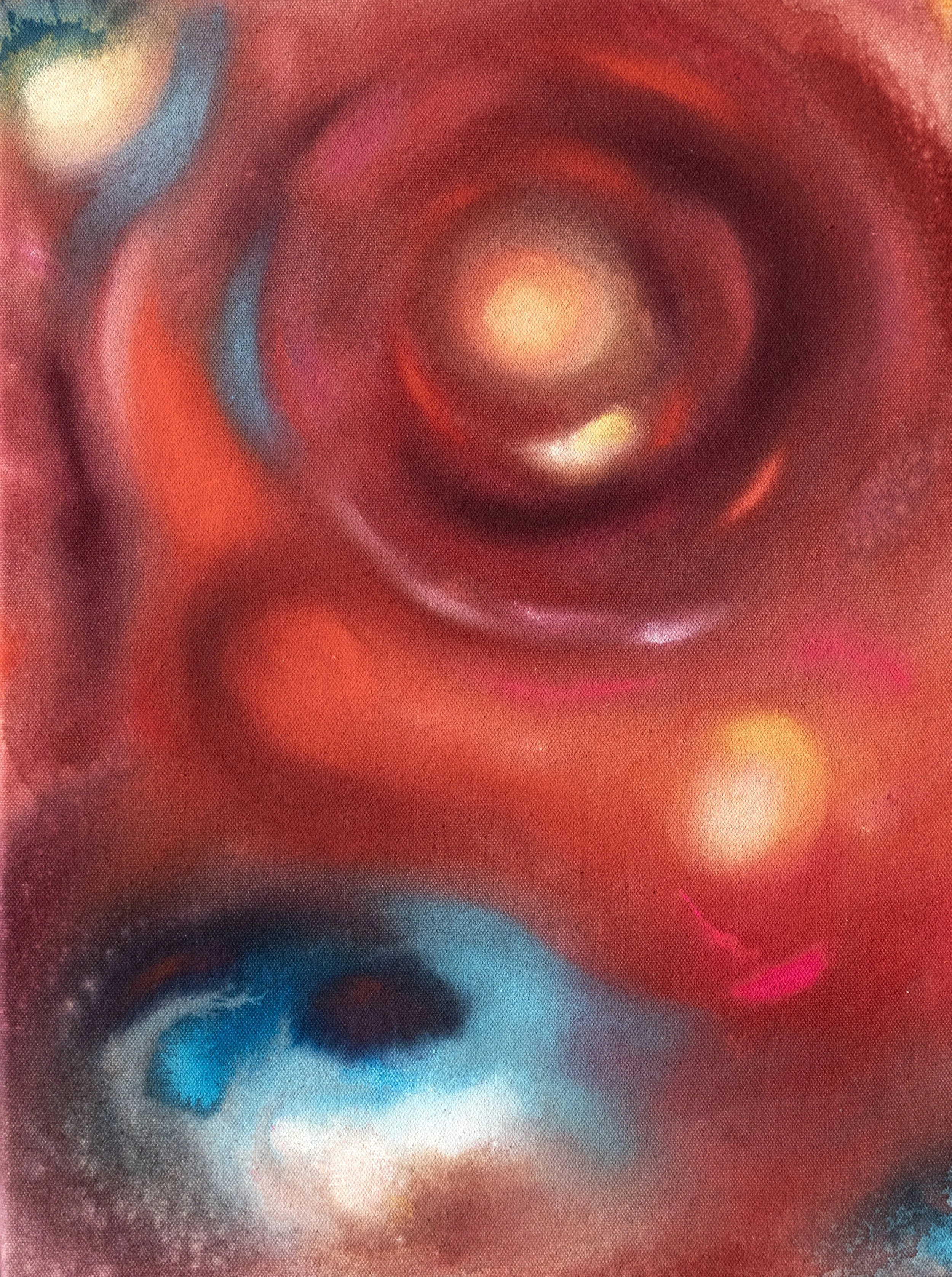 UNTITLED
40 × 30cm · Acrylic and gouache on unprimed cotton canvas · 202
