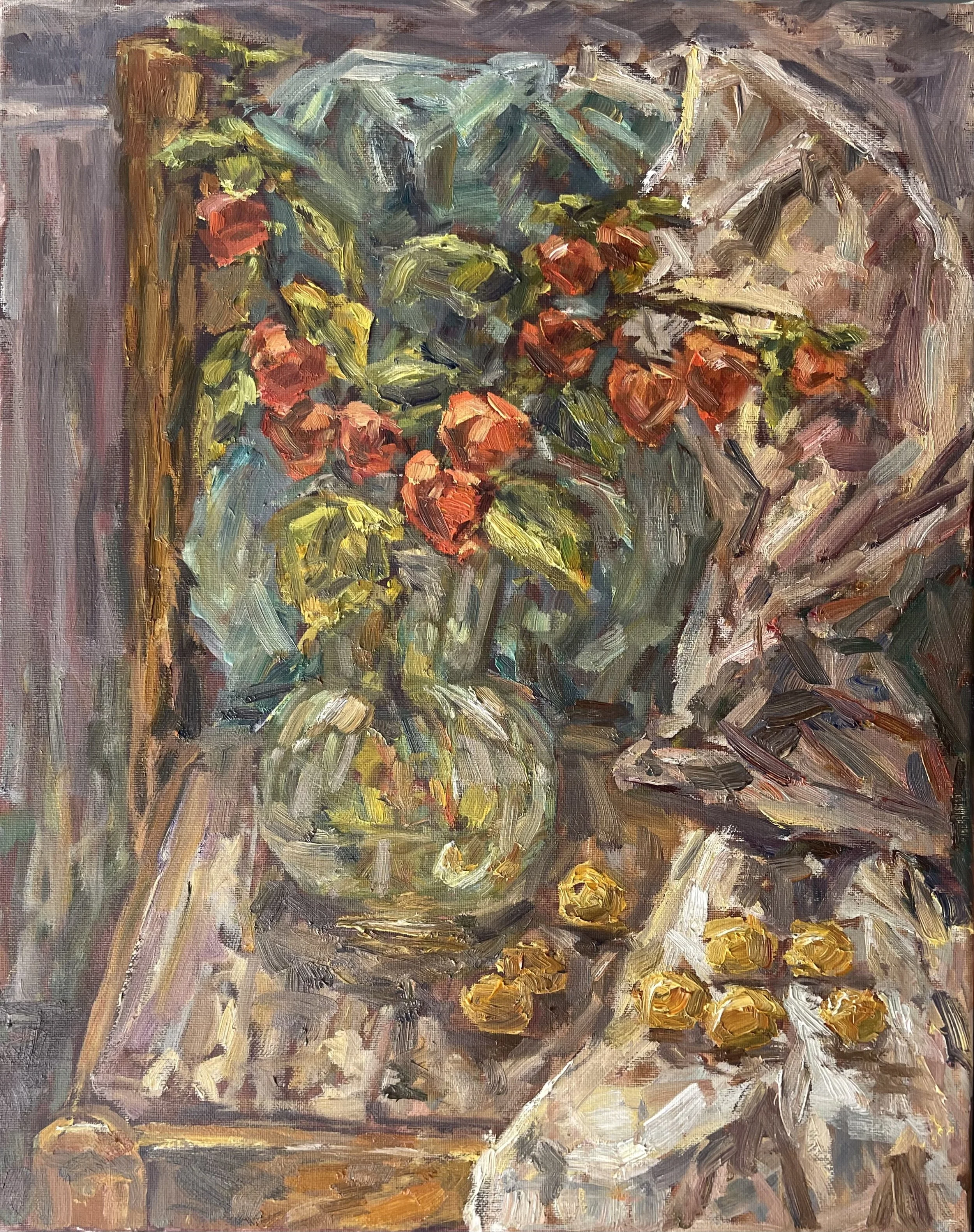 Glowing Physalis, Oil on Canvas, 2026