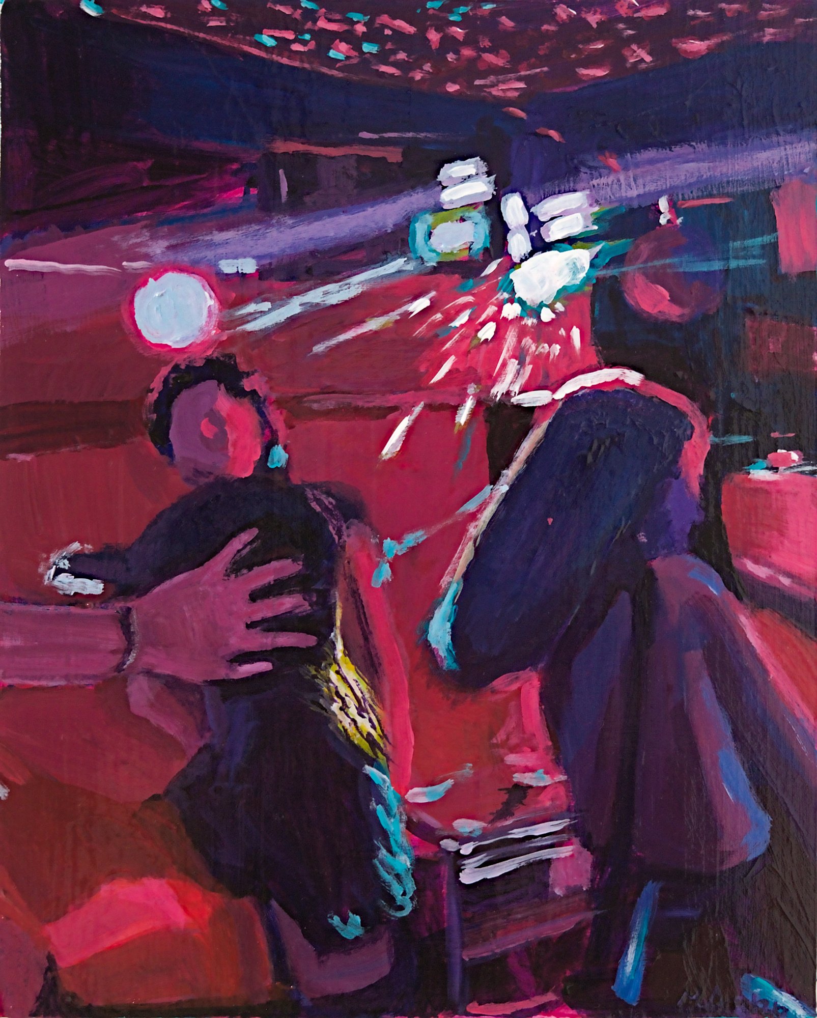 Midnight Sun, Acrylic on wood panel,  2026, 10x8 inches