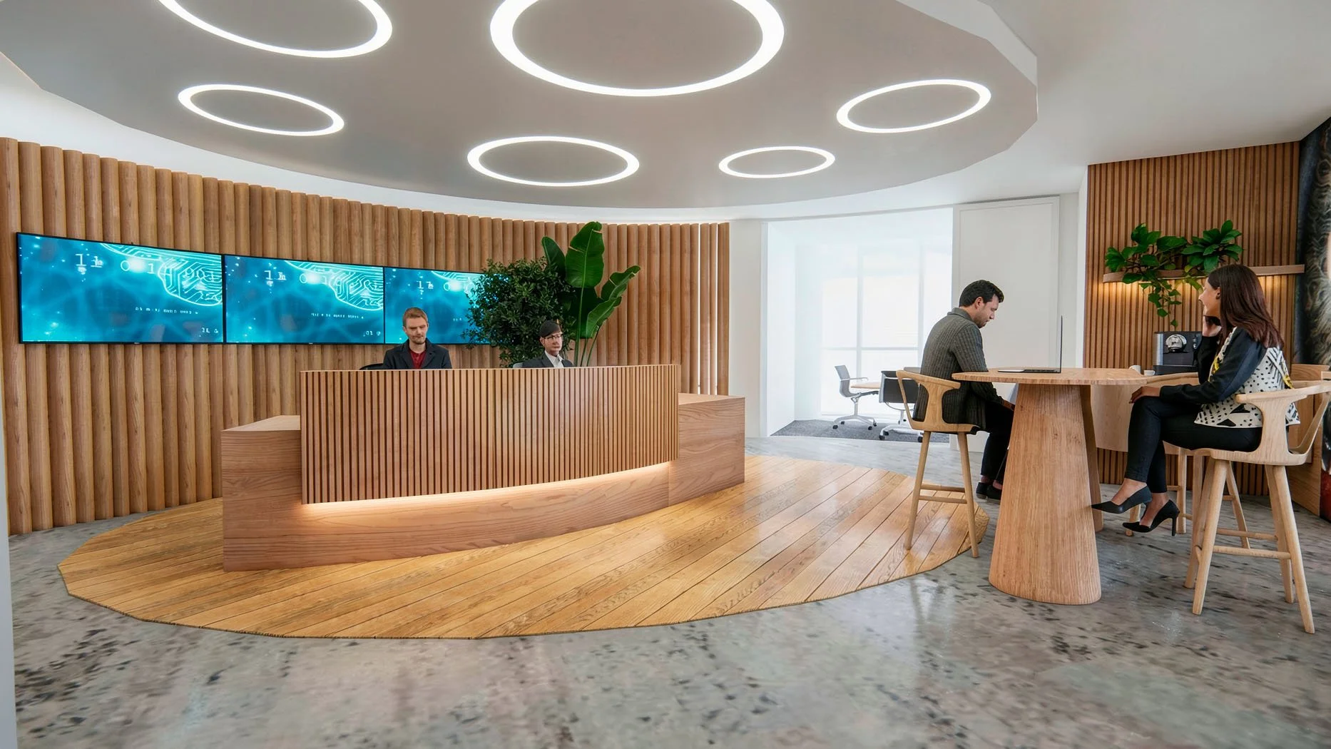 Welcome Area en Oficina Tecnológica