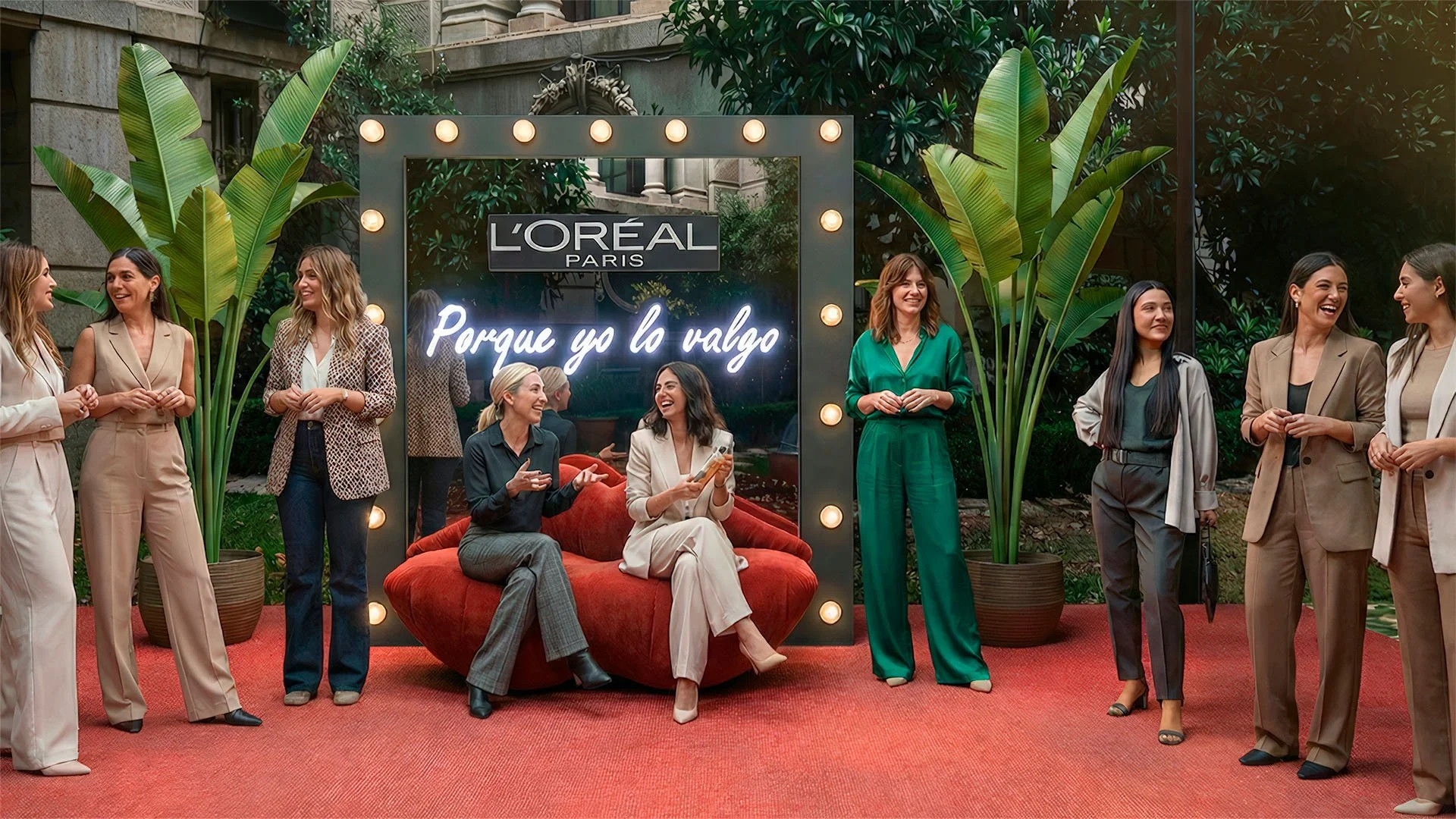 Estructura de arquitectura efímera y montaje de escenografía para evento corporativo, diseño y producción por Candela Studio.