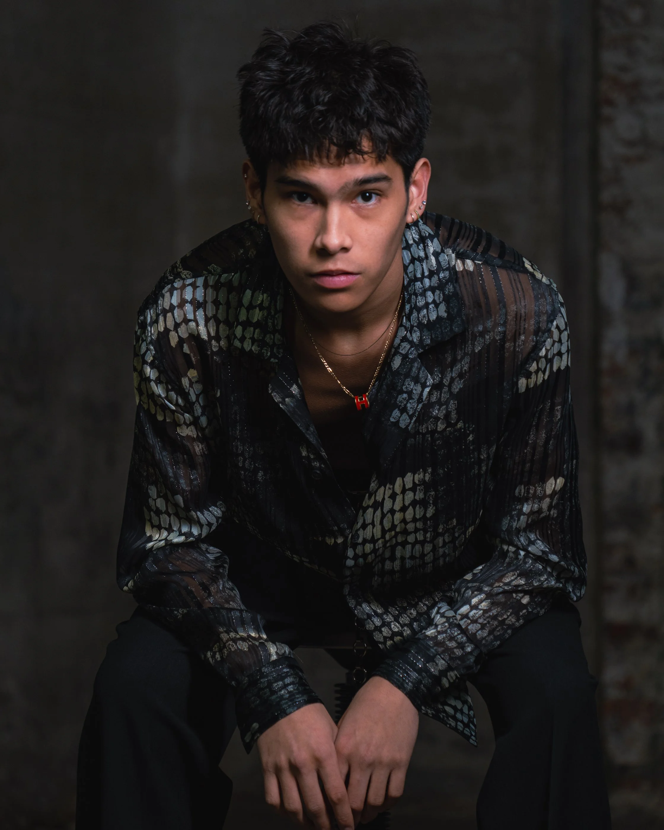 Studio portrait of male model