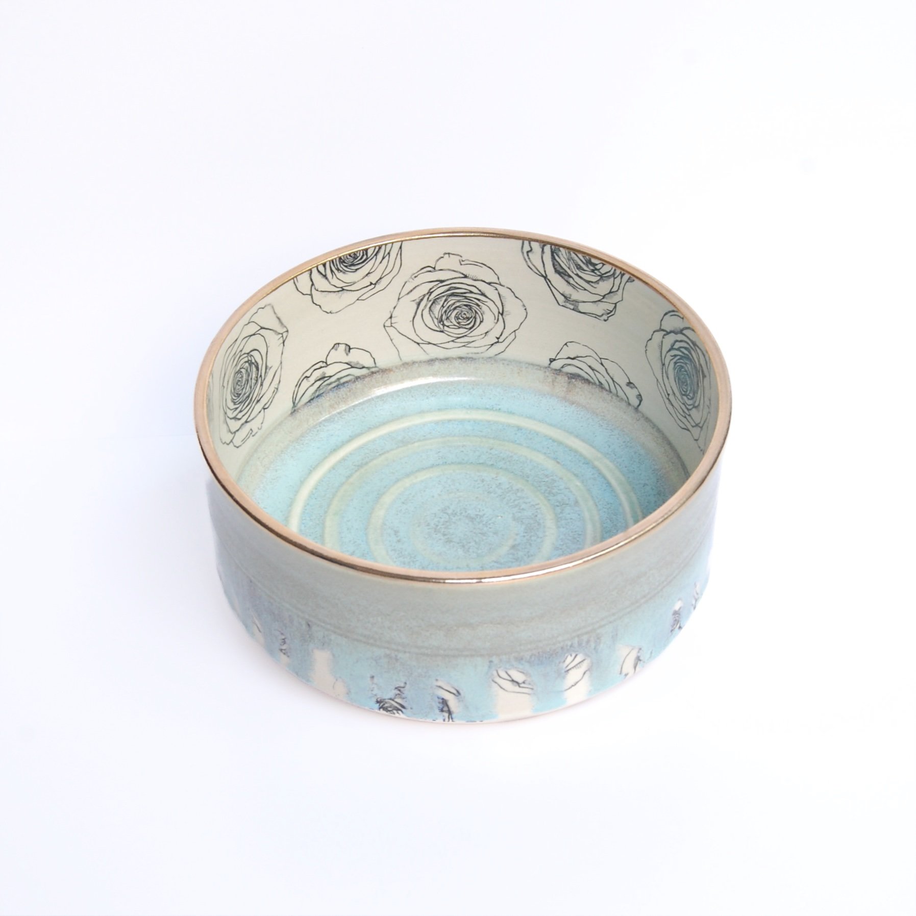 Gold and Roses: Flat Bowl (3”)