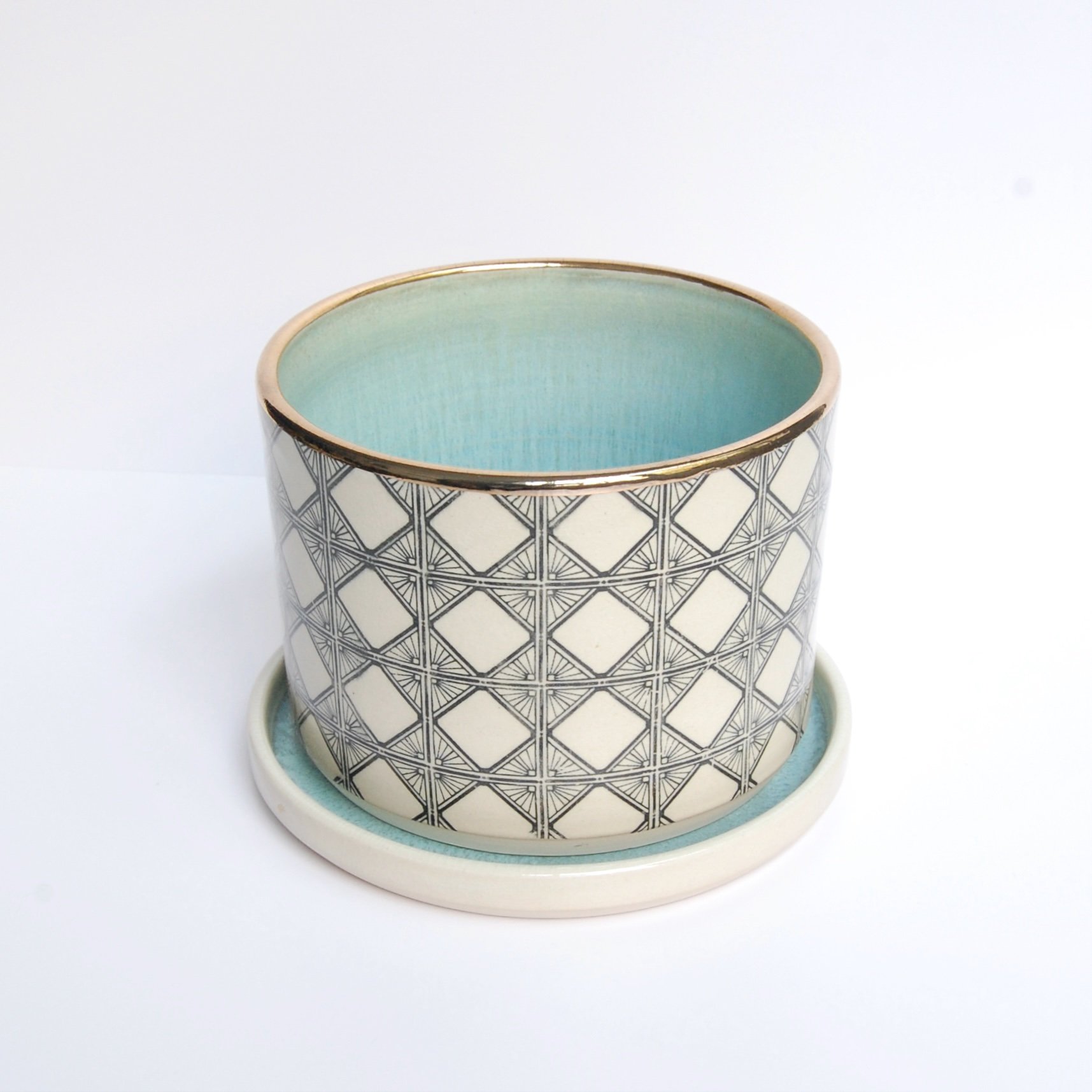 Ashland: Planter with 22k Gold