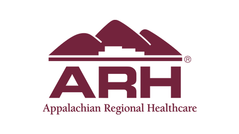Logo of Appalachian Regional Healthcare with mountains and ARH initials