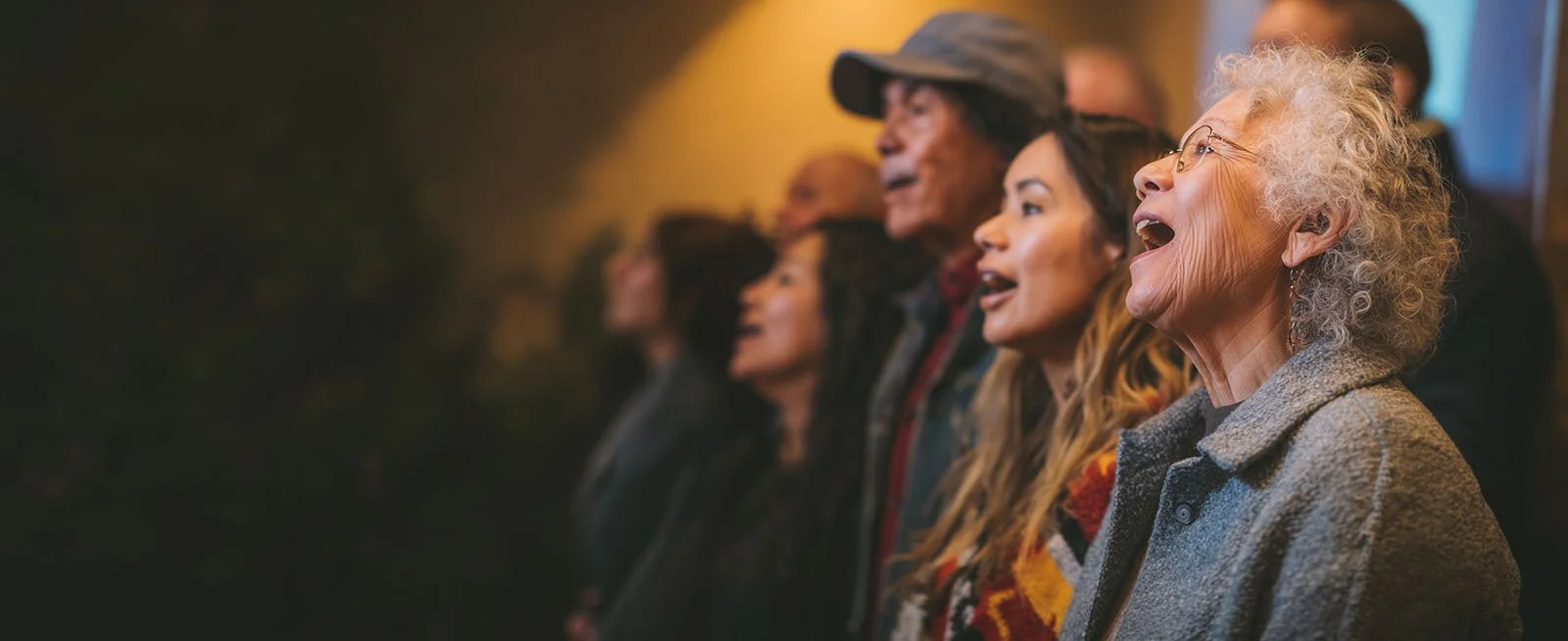 Helena Choir. A group of seniors and supporters singing together.
