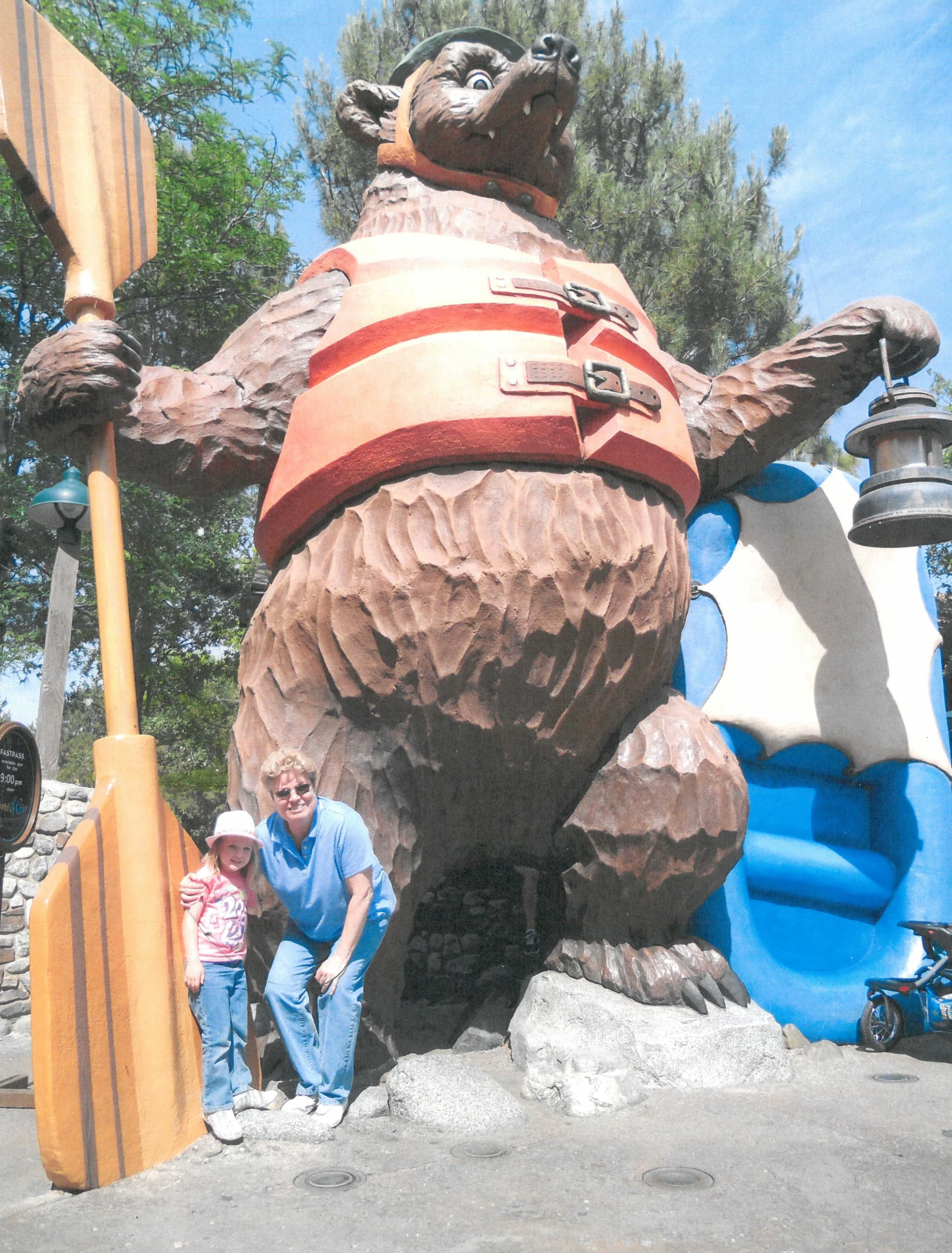 Baloo the Bear: Ride Entry Statue:    Patrell designed the steel support frame and secondary framing that provides structural resistance for seismic and wind loads.  