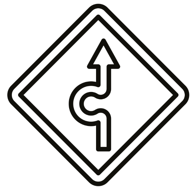 Icone panneau | Conception de chemin de déviation