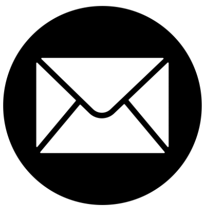 Icône d'une enveloppe représentant un e-mail ou un message.