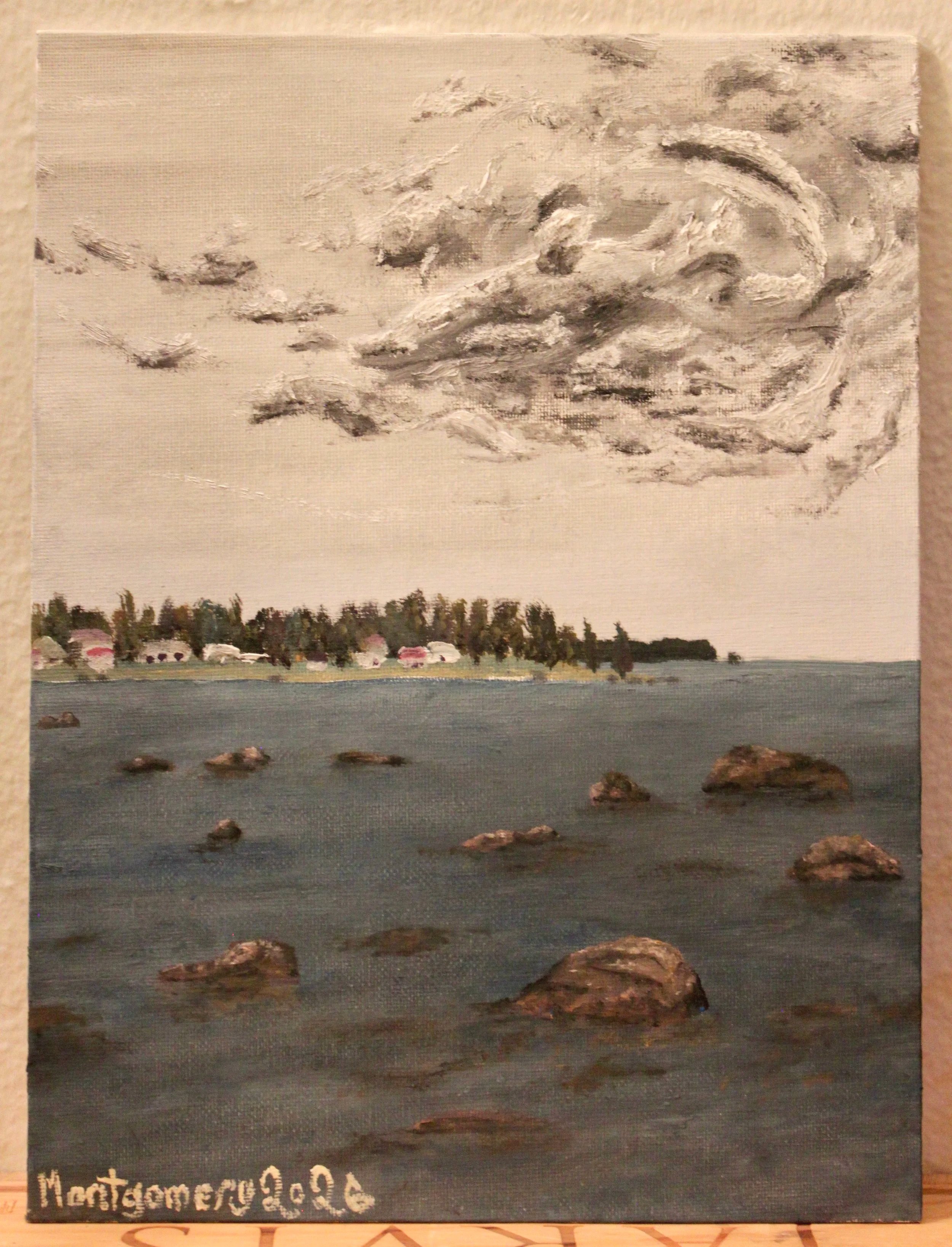 "The erractics of Käsmu"   :   Oil on canvas panel  :   8-by-10 inches   :   Completed in 2026