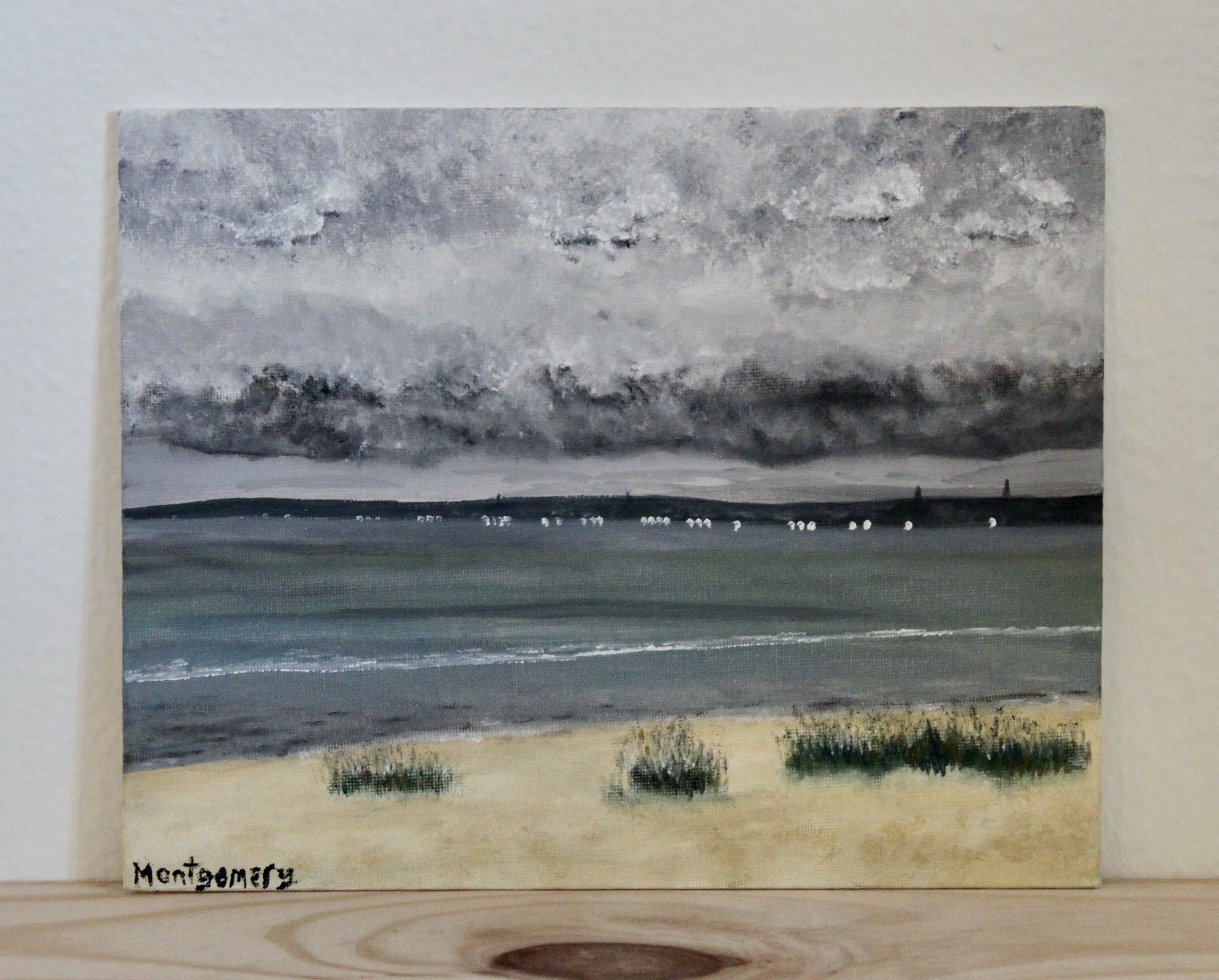 "Summer skies over Harjumaa"   :   Oil on canvas panel   :   10-by-8 inches   :   Completed in 2023